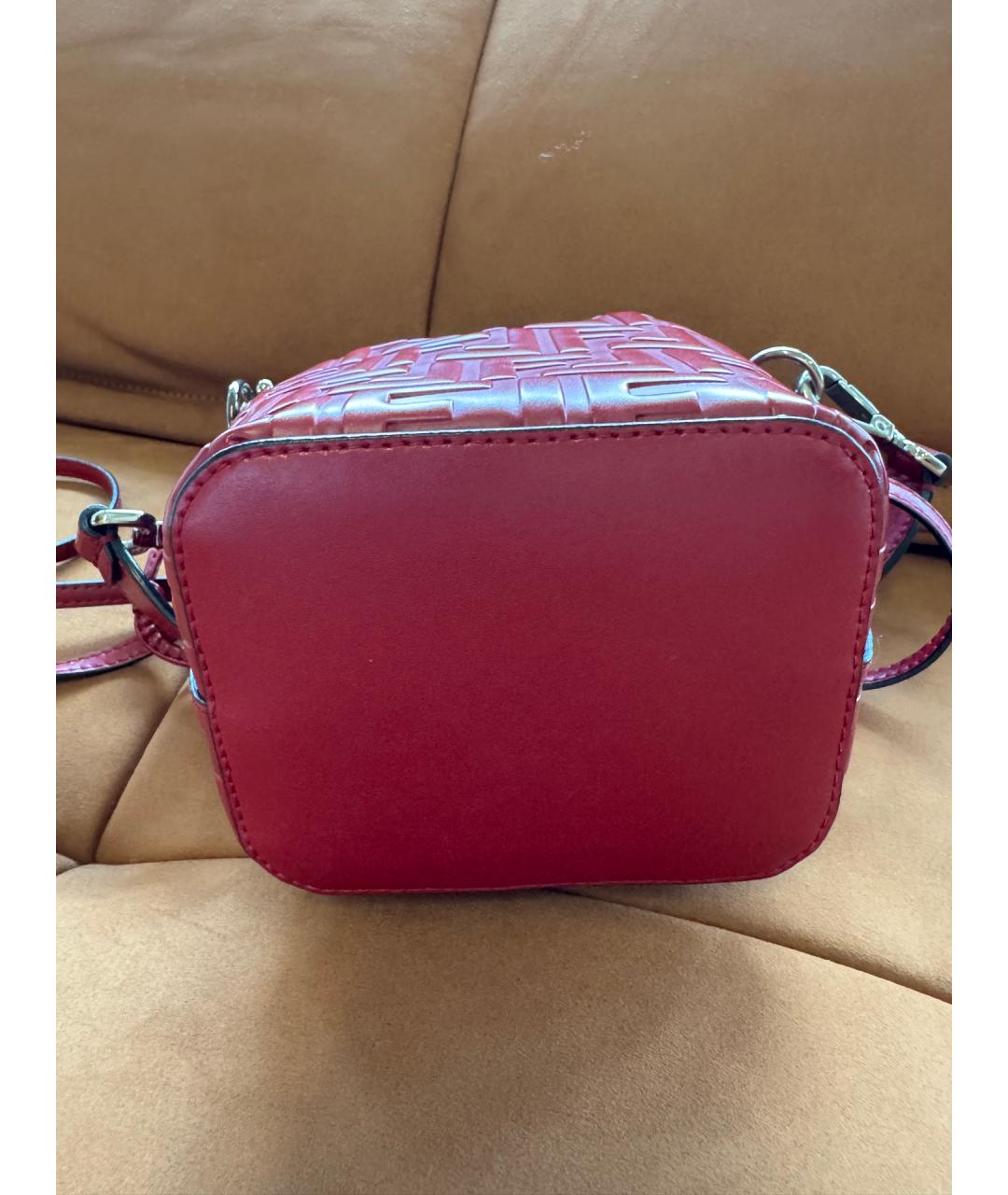 FENDI Красная кожаная сумка тоут, фото 4