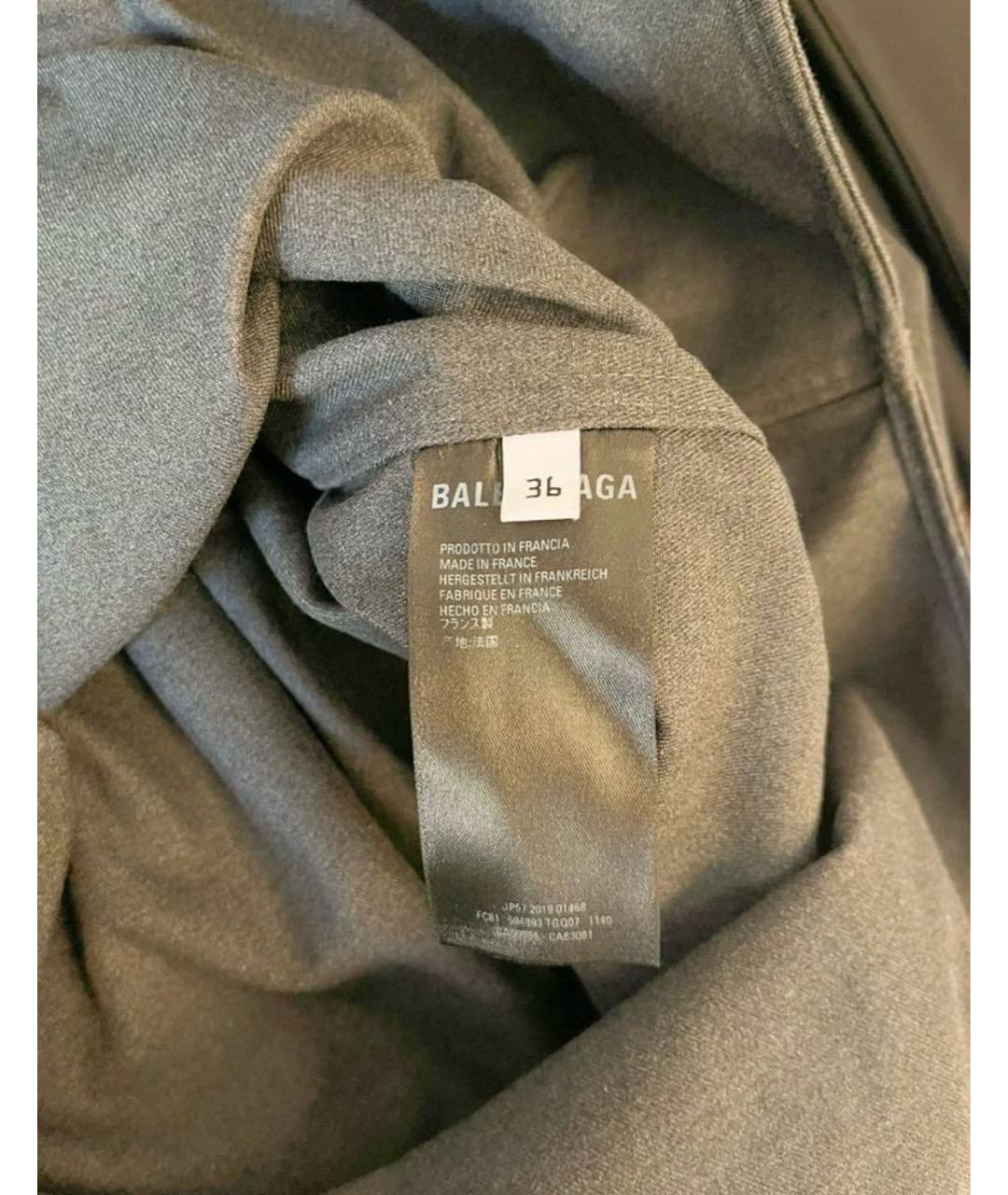 BALENCIAGA Серая хлопковая рубашка, фото 5