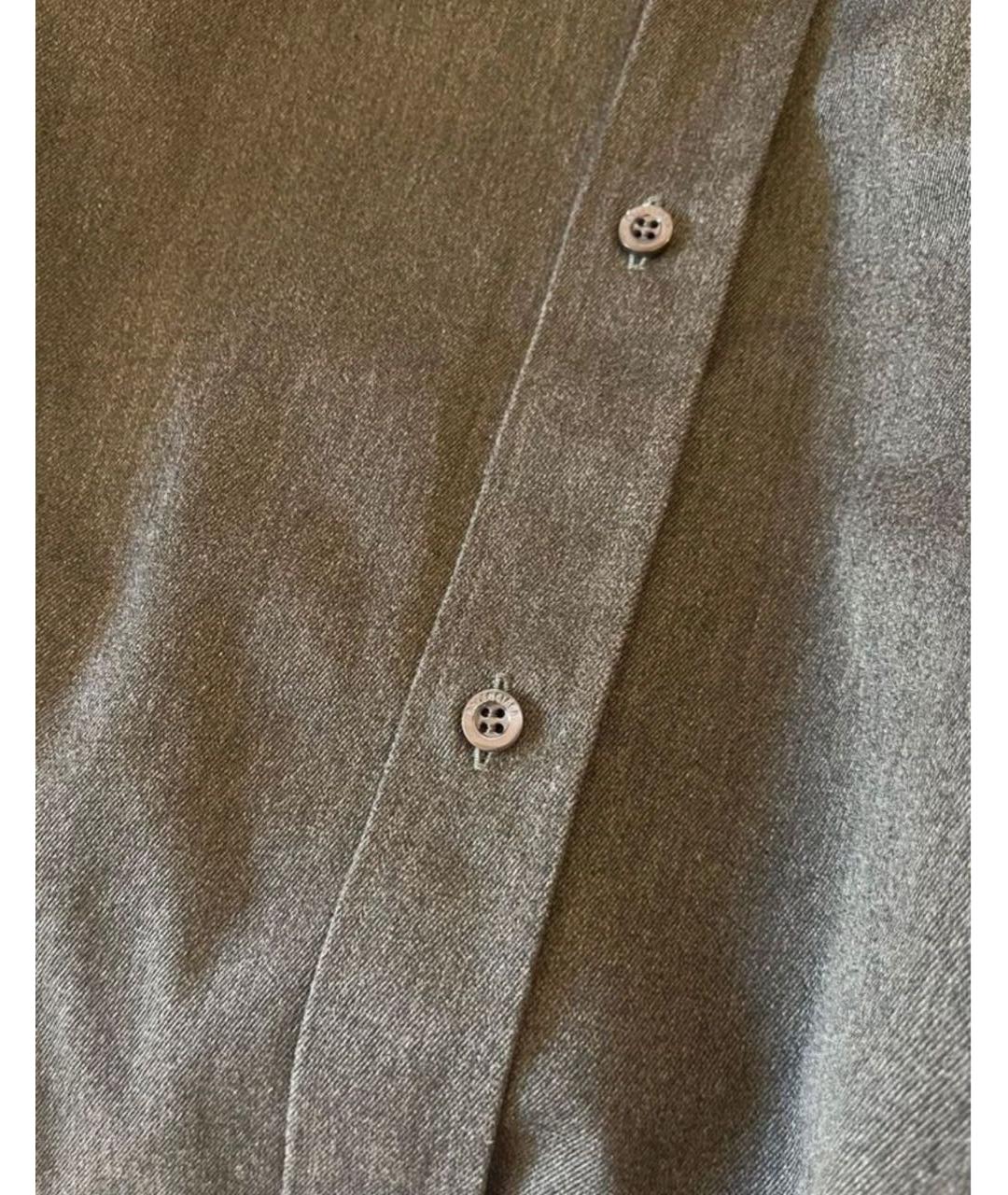 BALENCIAGA Серая хлопковая рубашка, фото 4