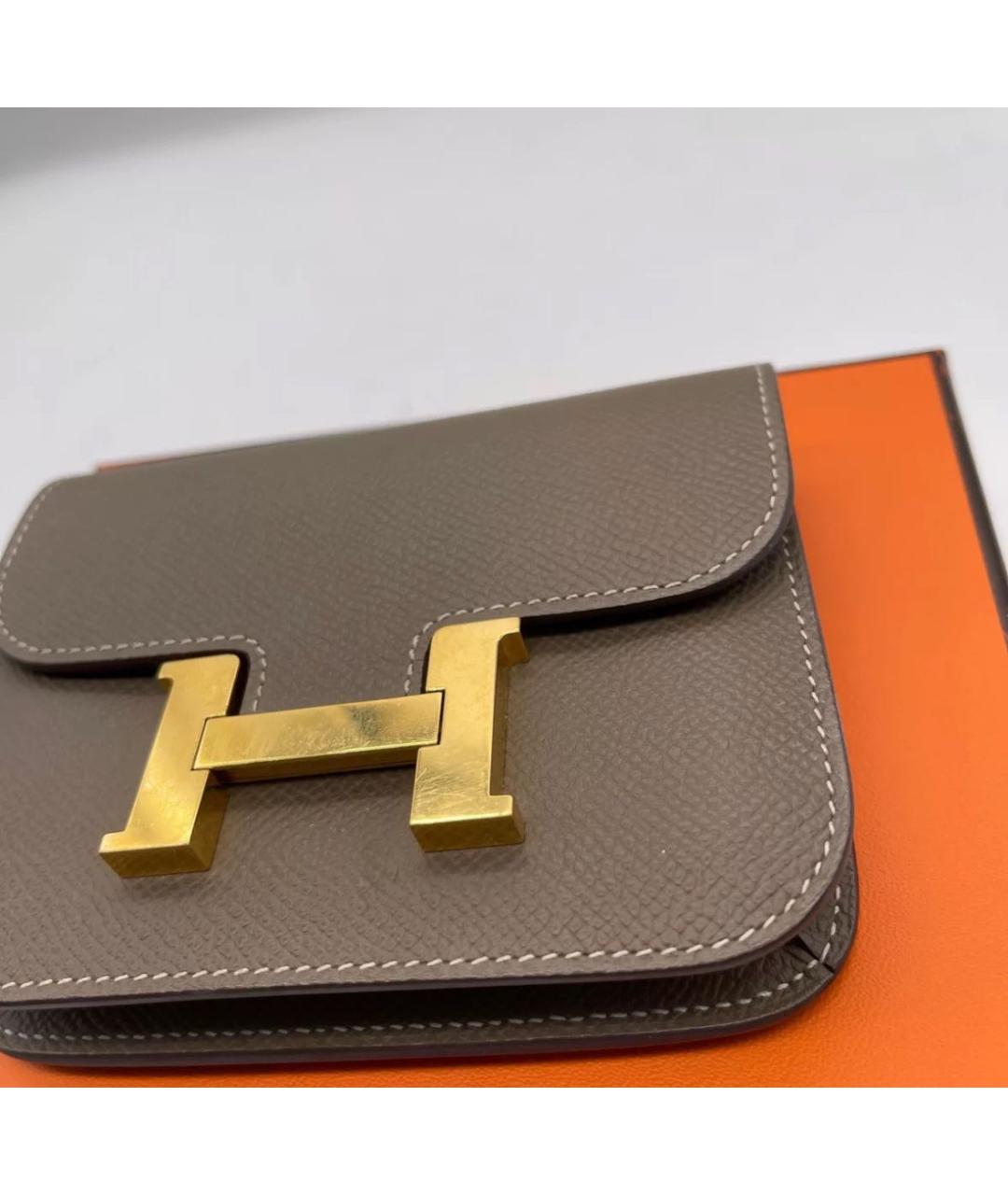 HERMES Коричневая кожаная сумка через плечо, фото 4