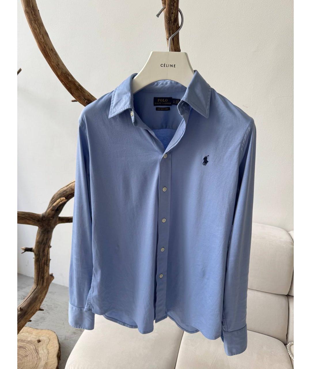 POLO RALPH LAUREN Синяя хлопковая рубашка, фото 6