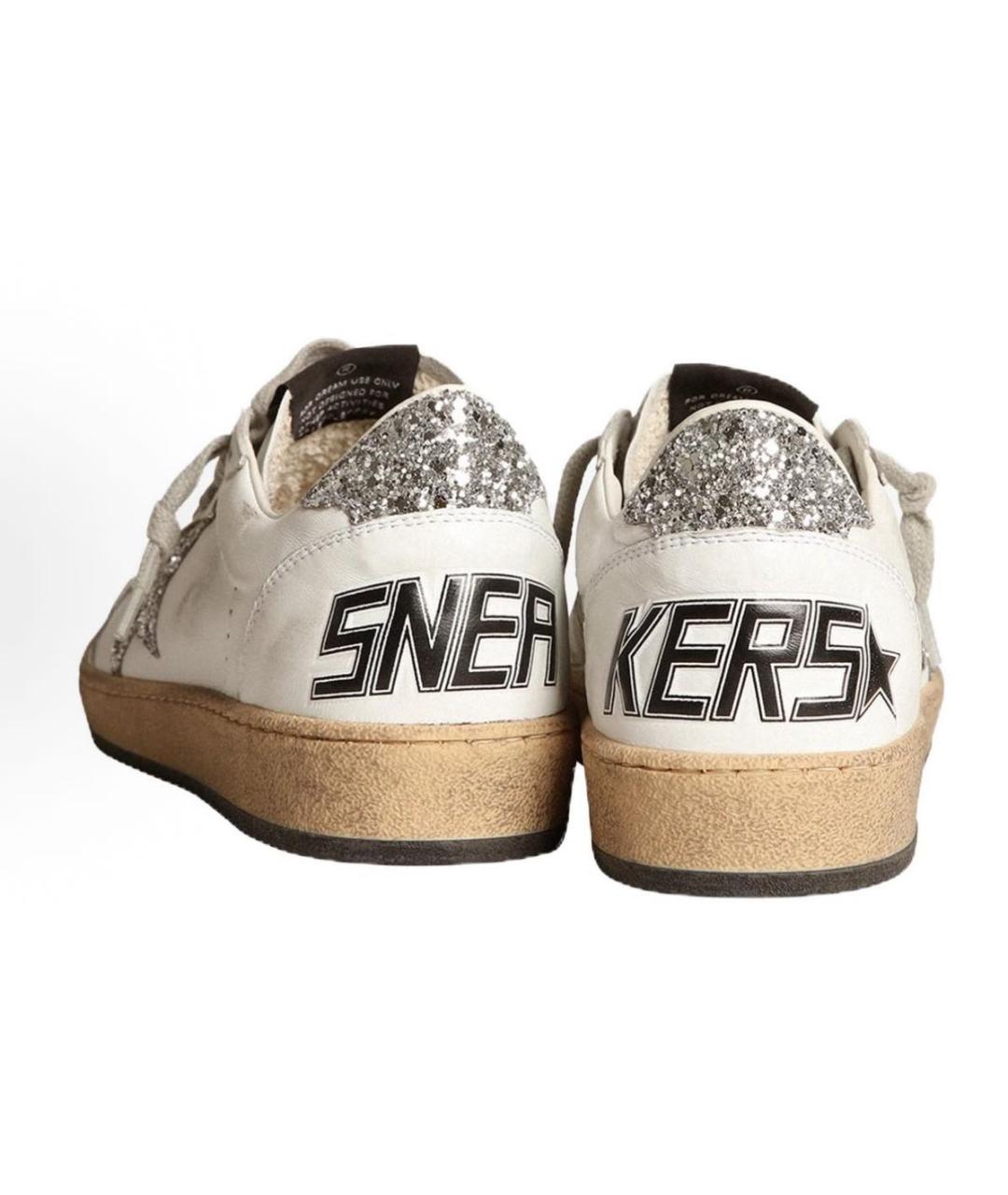 GOLDEN GOOSE DELUXE BRAND Бежевые кожаные кроссовки, фото 3