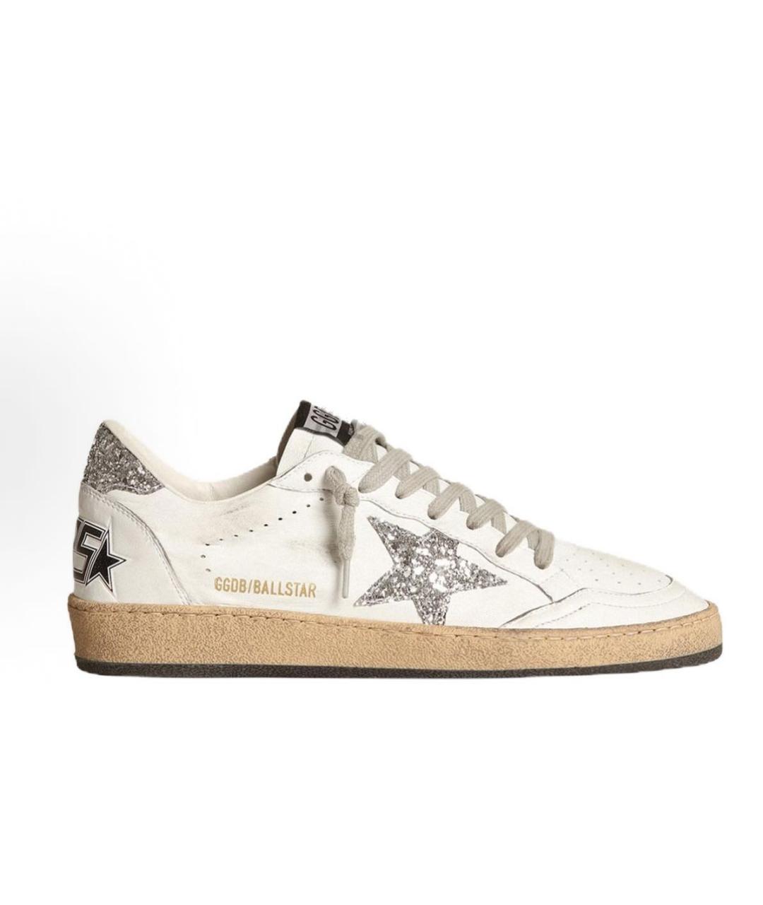GOLDEN GOOSE DELUXE BRAND Бежевые кожаные кроссовки, фото 2