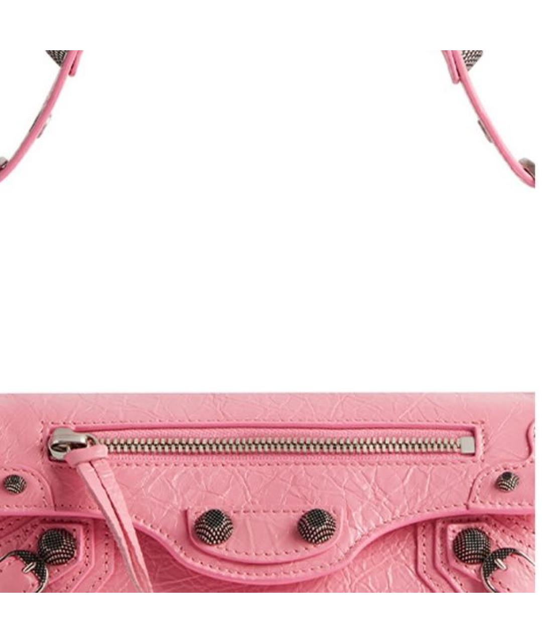 BALENCIAGA Розовая кожаная сумка через плечо, фото 3