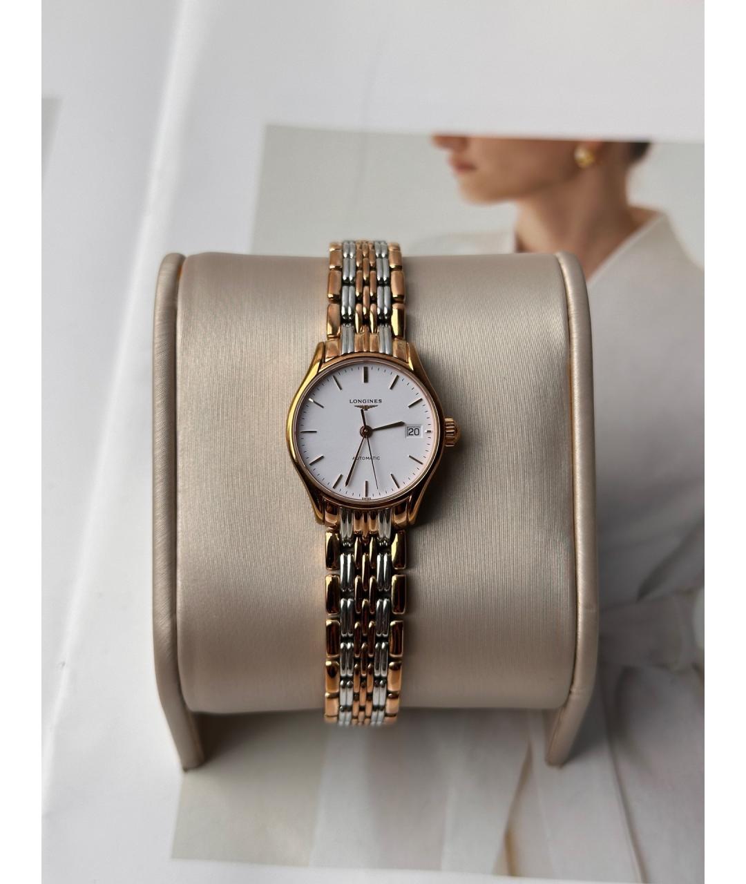 LONGINES Белые металлические часы, фото 2
