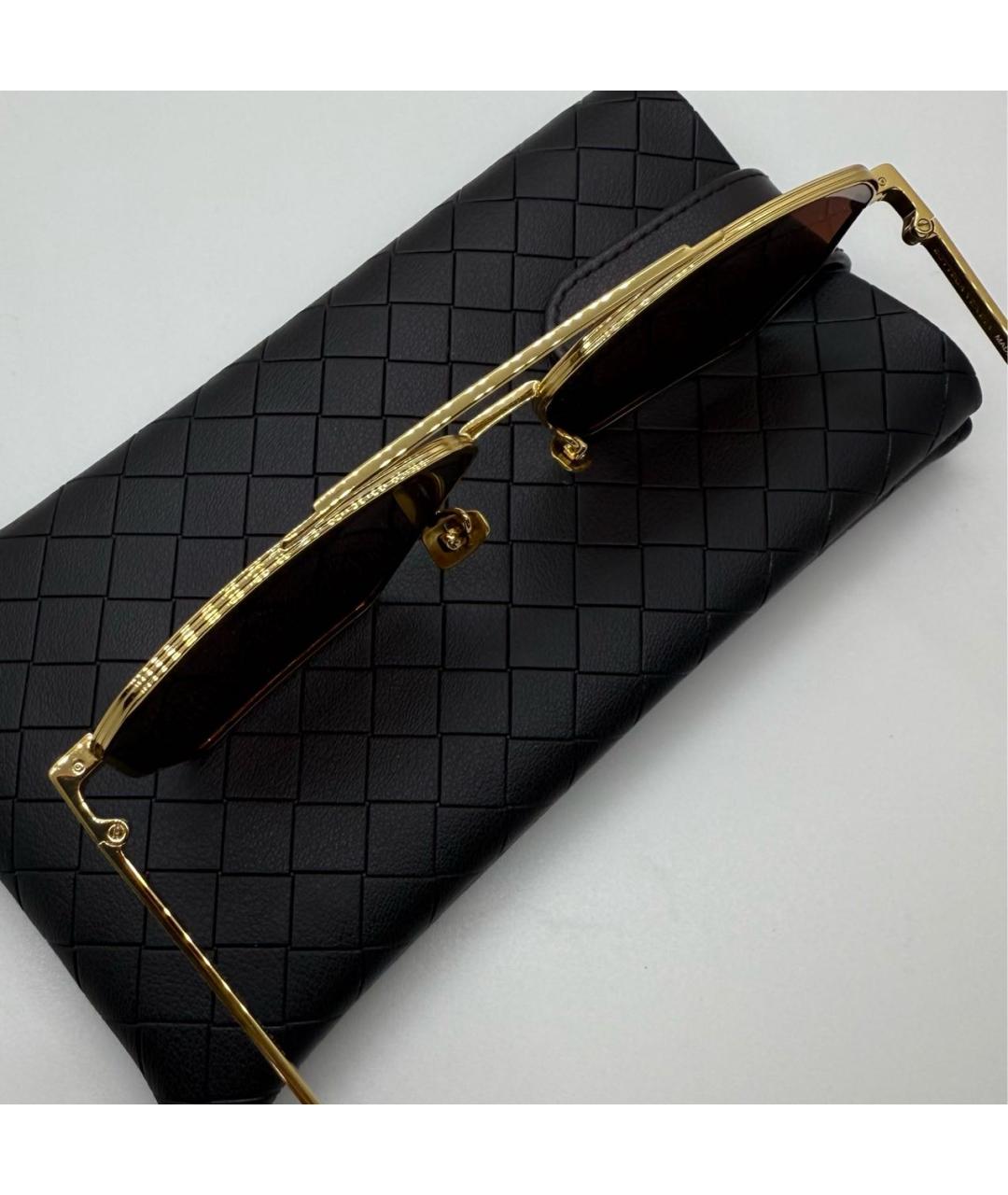 BOTTEGA VENETA Коричневые металлические солнцезащитные очки, фото 8