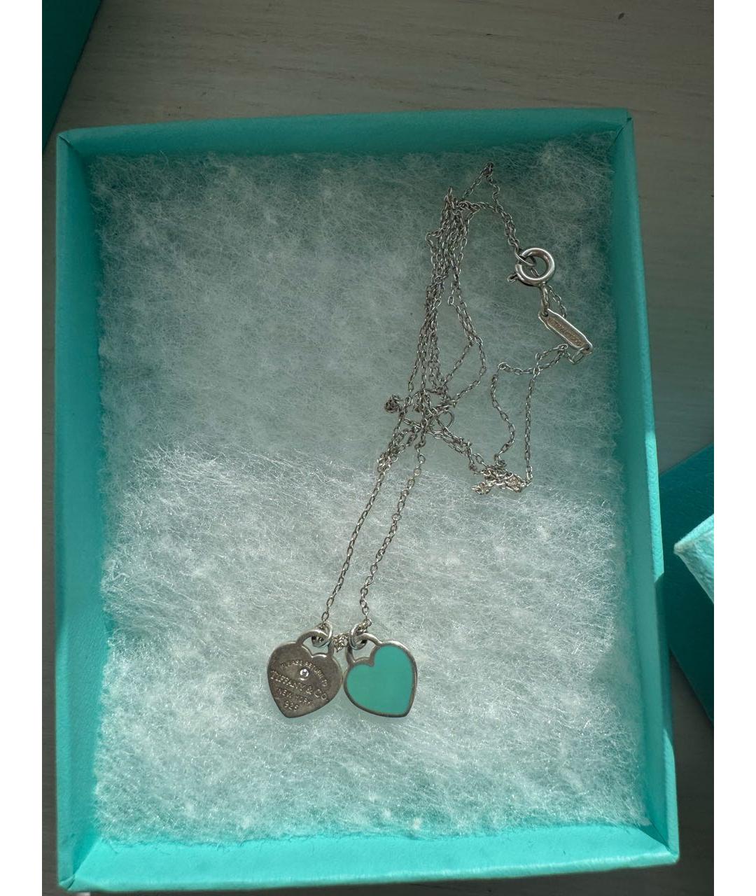TIFFANY&CO Бирюзовая серебряная подвеска, фото 3