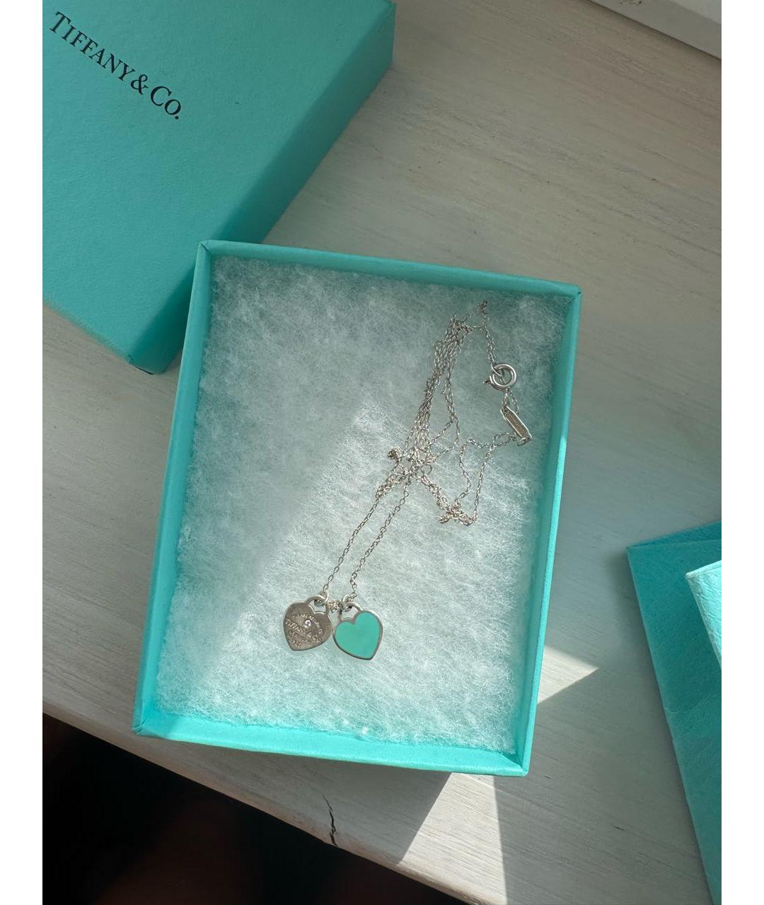TIFFANY&CO Бирюзовая серебряная подвеска, фото 2