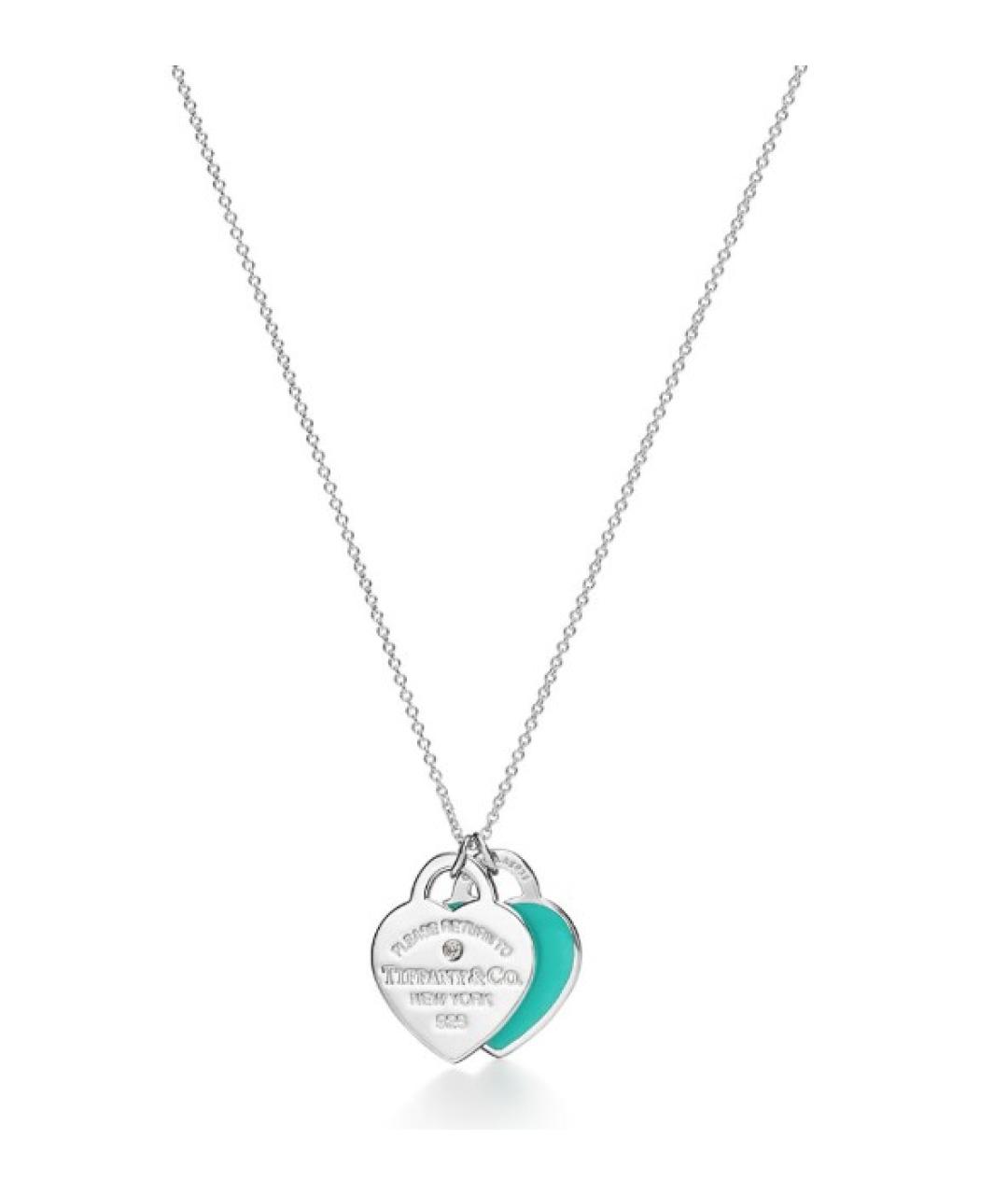 TIFFANY&CO Бирюзовая серебряная подвеска, фото 5