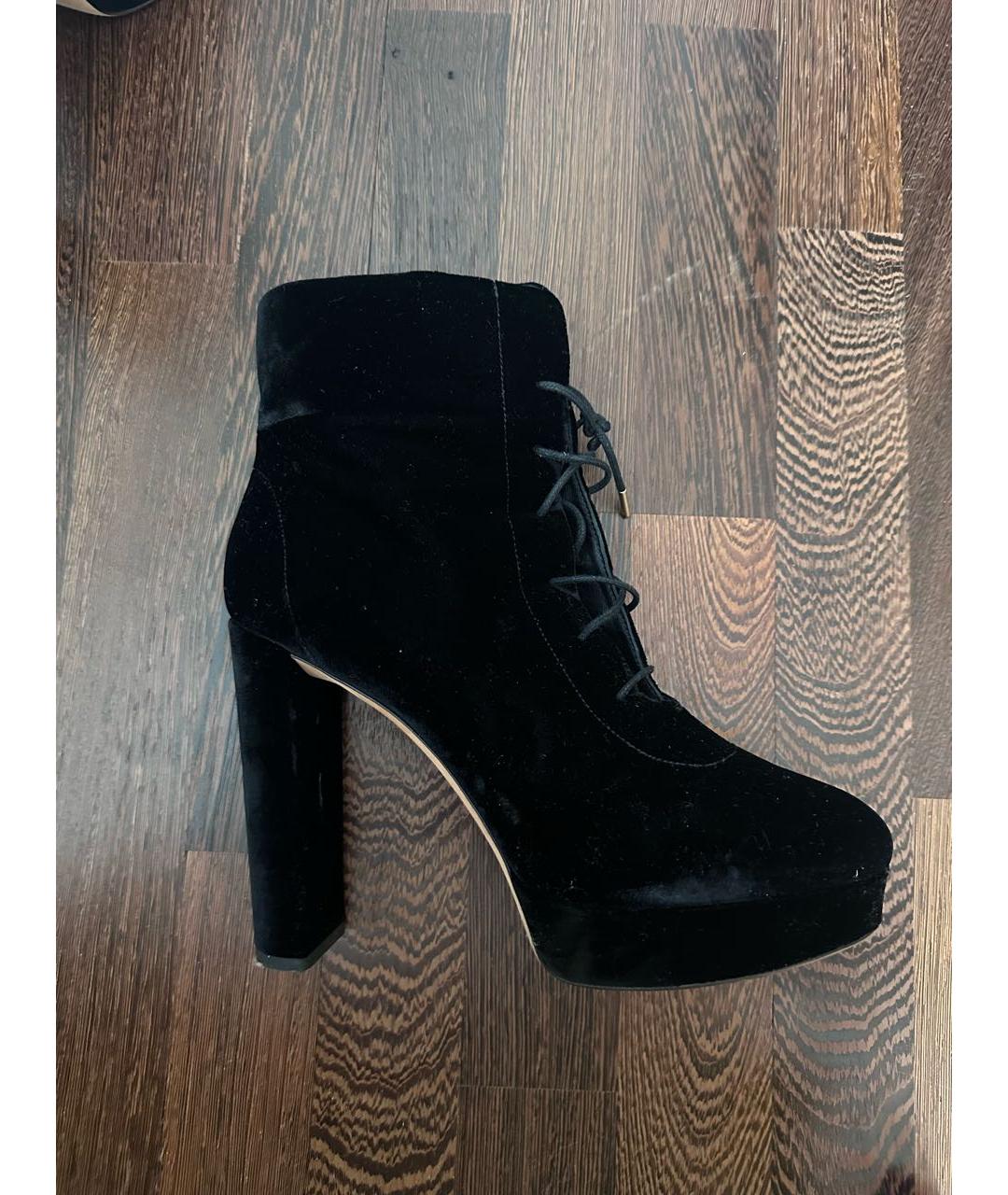 JIMMY CHOO Черные бархатные ботильоны, фото 8