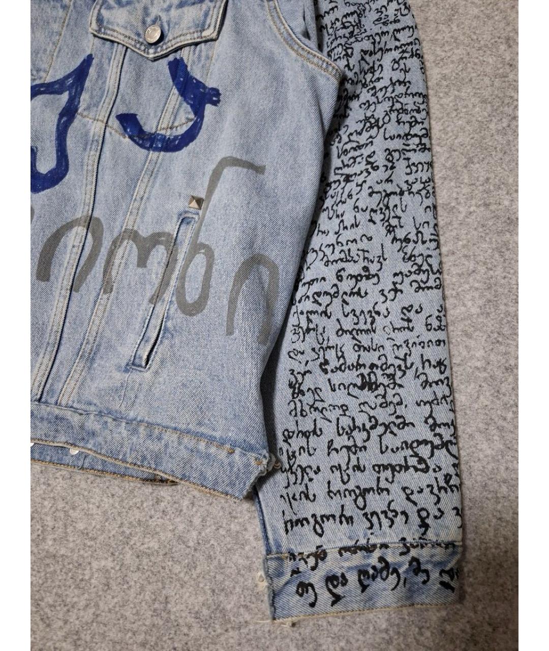 VETEMENTS Синяя деним куртка, фото 4