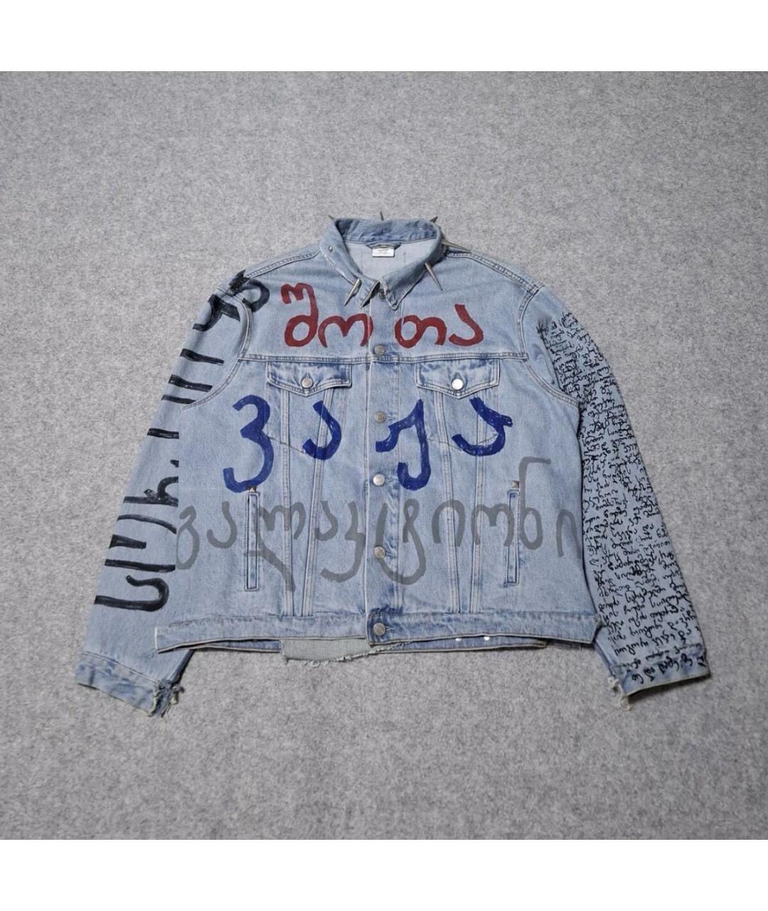 VETEMENTS Синяя деним куртка, фото 8