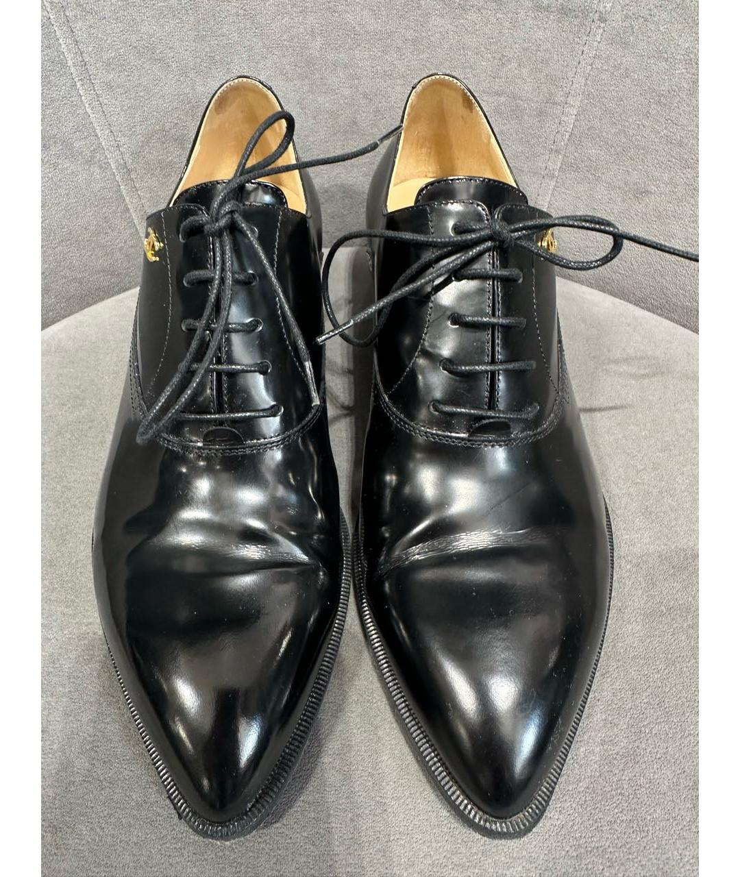 CHANEL Черные ботинки из лакированной кожи, фото 2