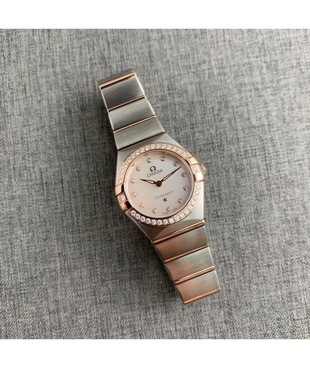 OMEGA Белые часы из розового золота, фото 5