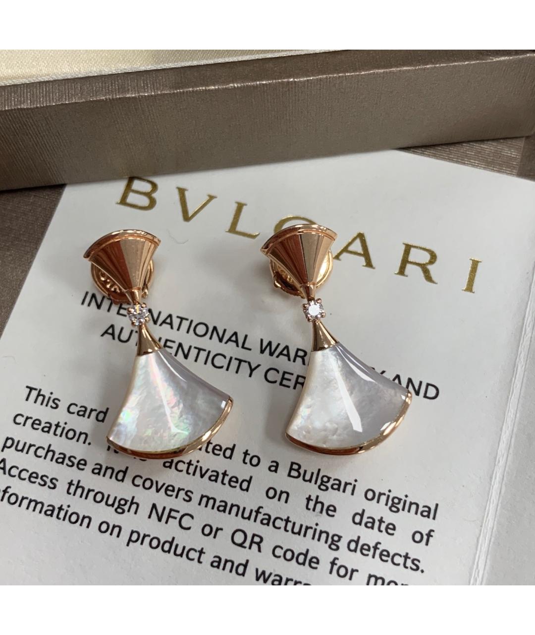 BVLGARI Золотые серьги из розового золота, фото 8