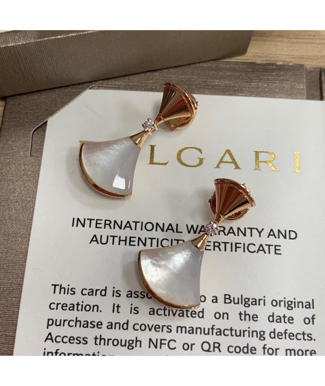 BVLGARI Золотые серьги из розового золота, фото 7
