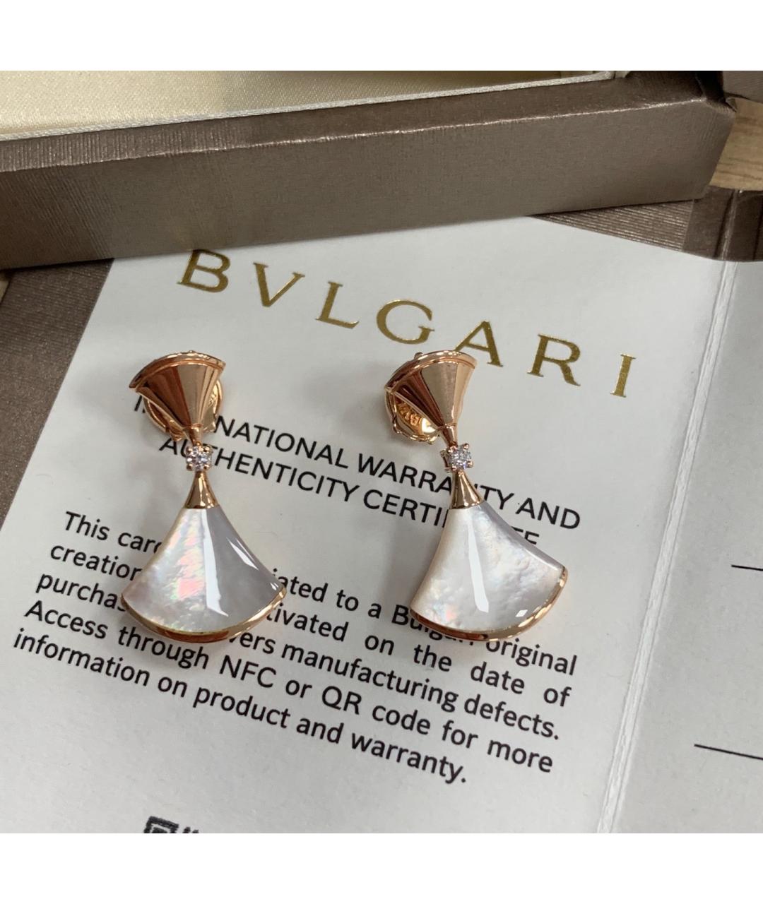 BVLGARI Золотые серьги из розового золота, фото 5