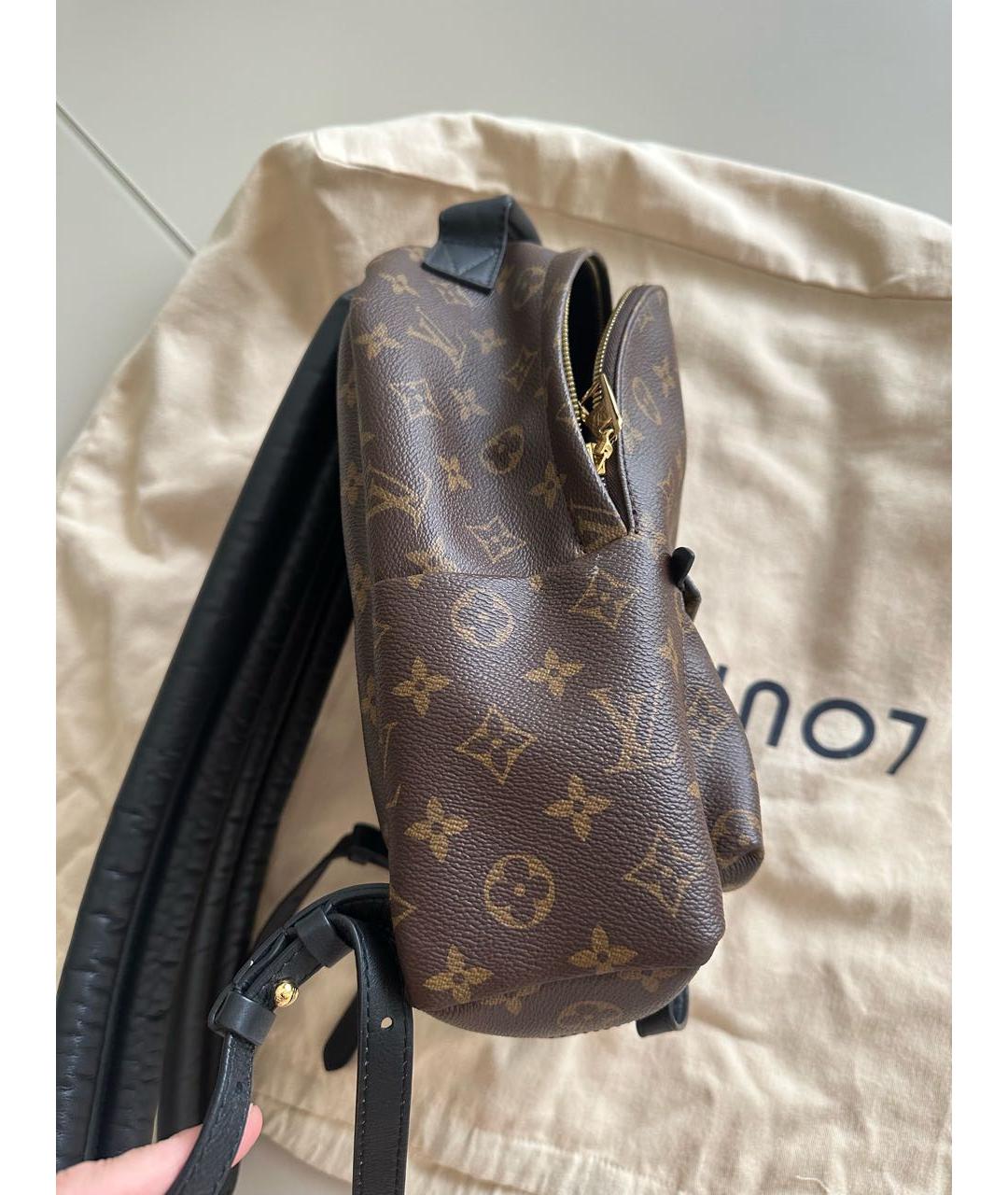 LOUIS VUITTON Коричневый кожаный рюкзак, фото 4