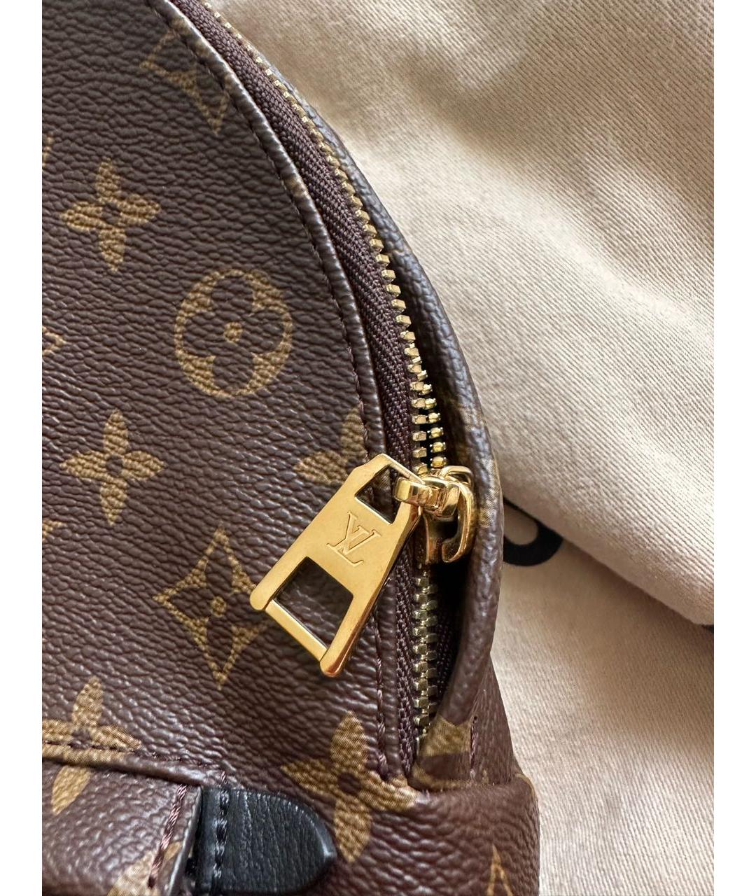 LOUIS VUITTON Коричневый кожаный рюкзак, фото 8