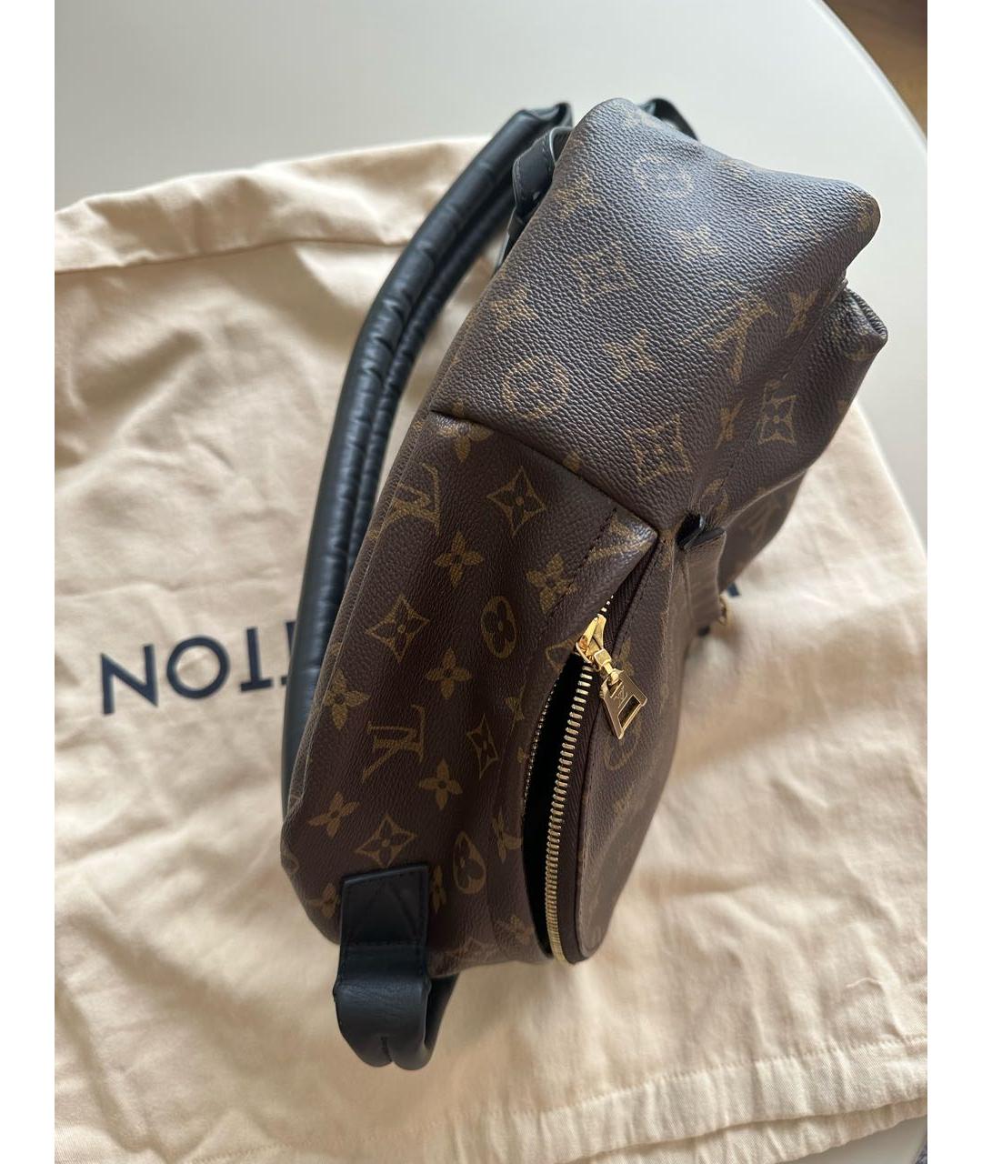 LOUIS VUITTON Коричневый кожаный рюкзак, фото 5