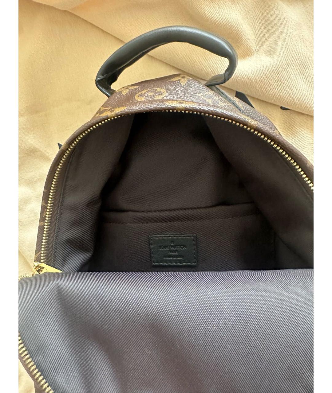 LOUIS VUITTON Коричневый кожаный рюкзак, фото 6