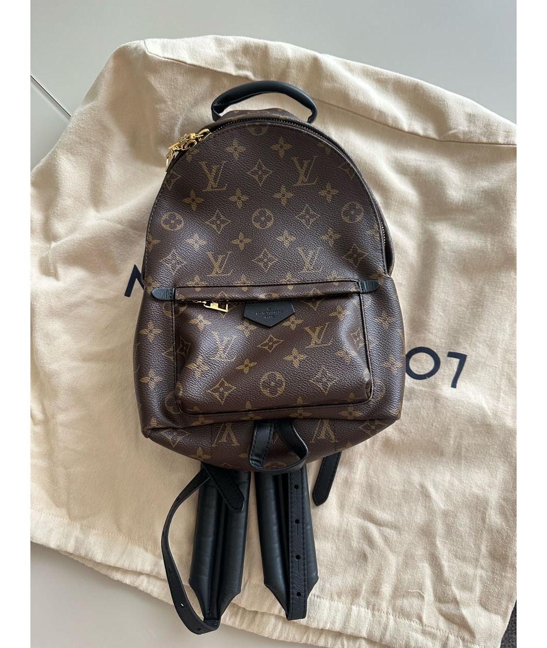 LOUIS VUITTON Коричневый кожаный рюкзак, фото 9