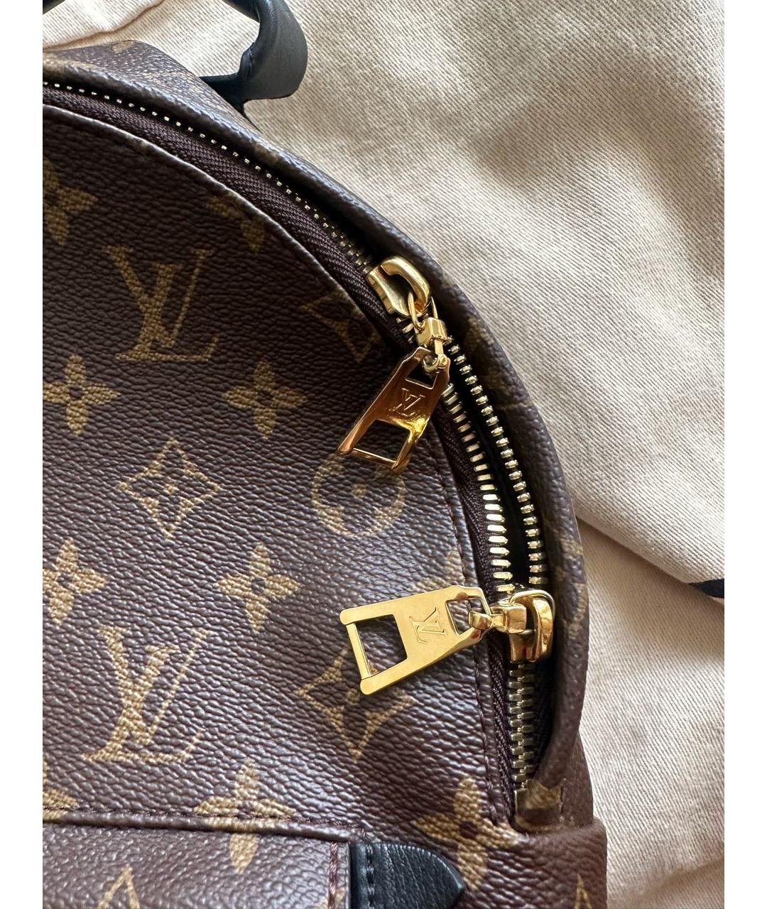 LOUIS VUITTON Коричневый кожаный рюкзак, фото 7