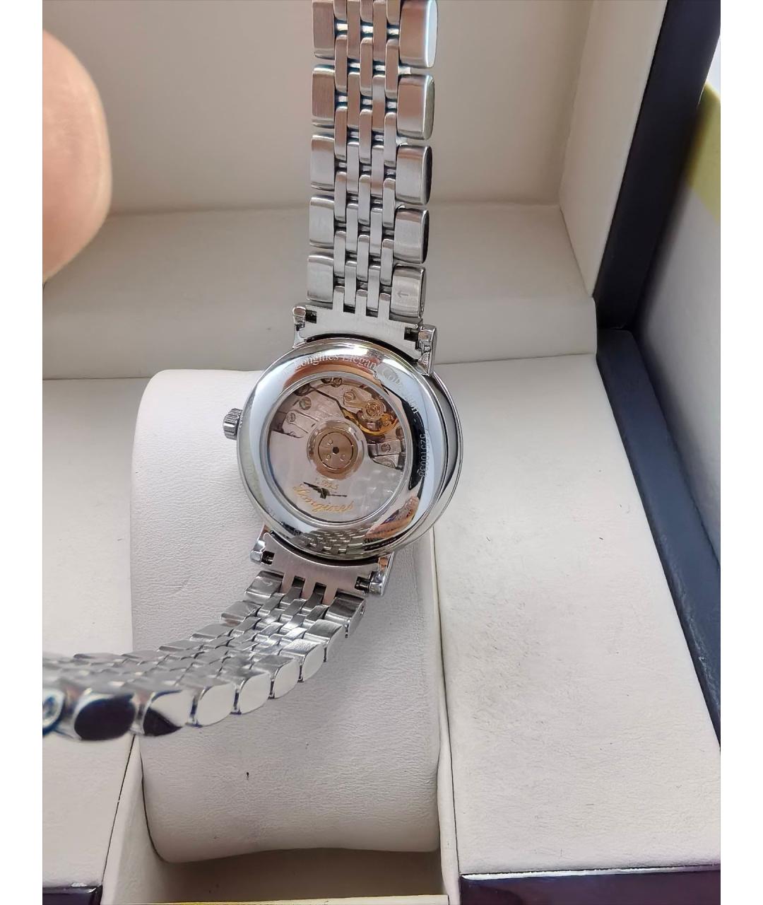 LONGINES Белые металлические часы, фото 6