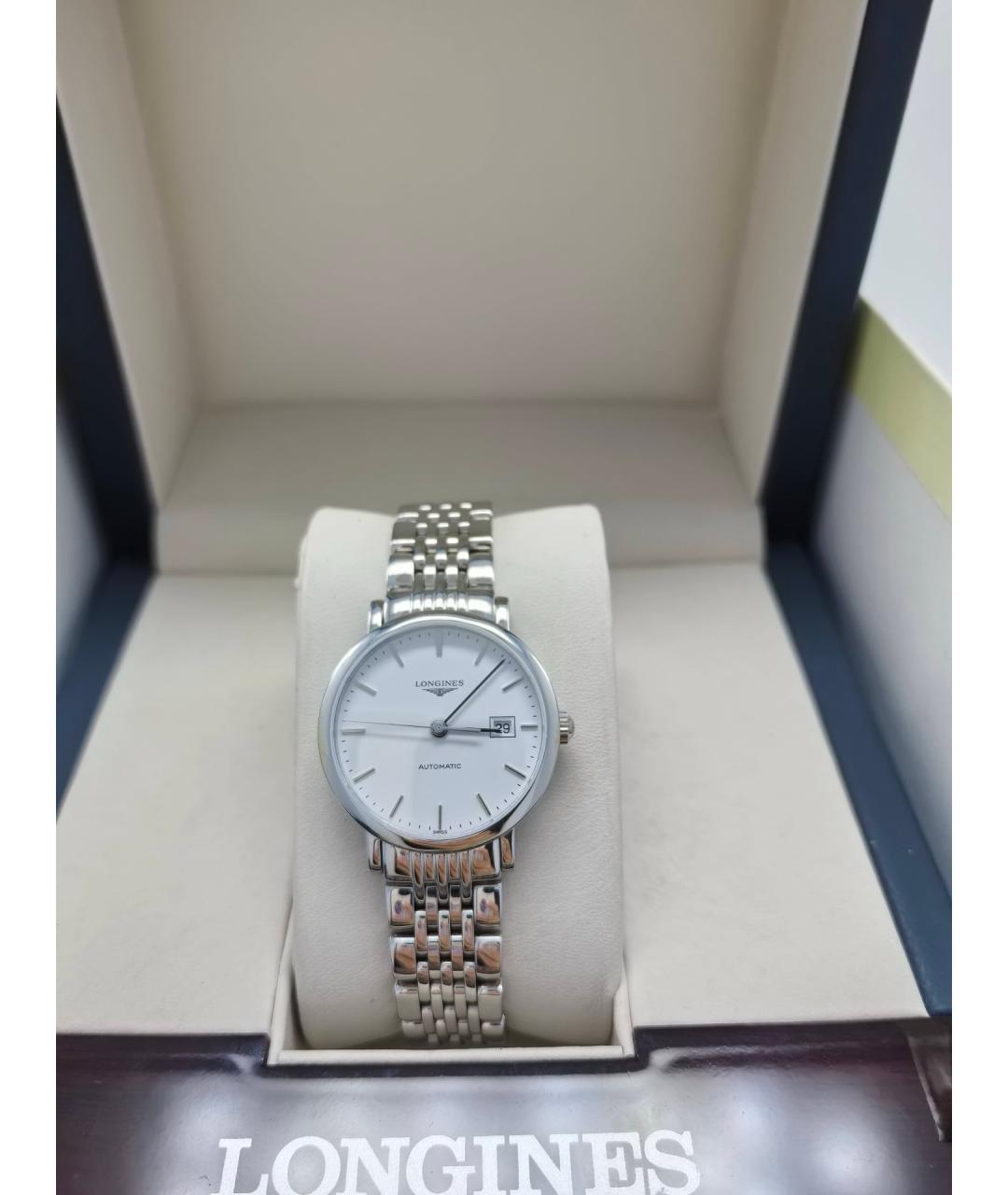 LONGINES Белые металлические часы, фото 4