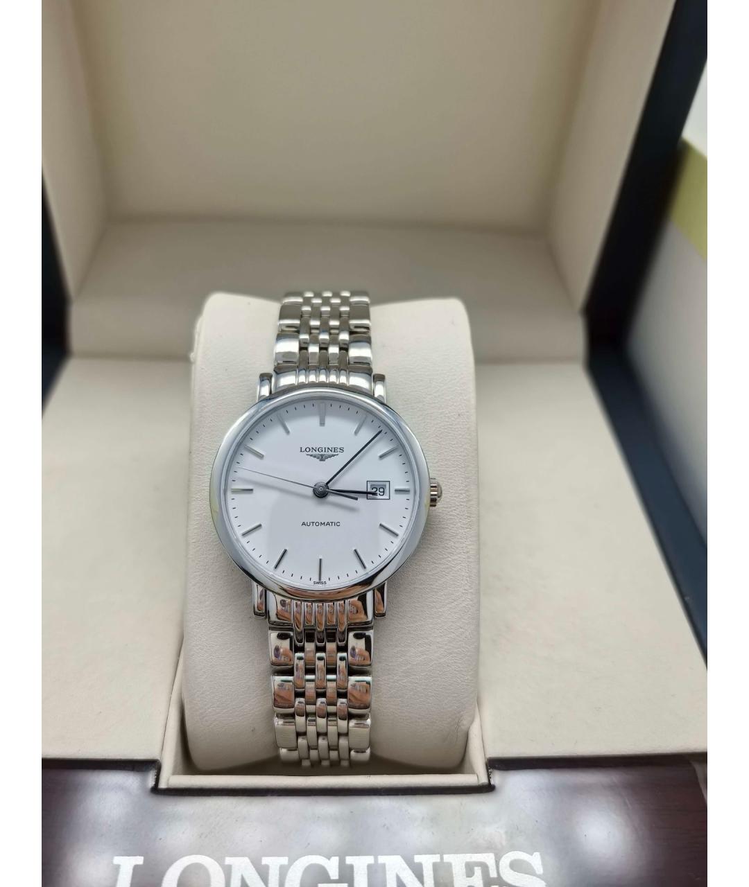 LONGINES Белые металлические часы, фото 5