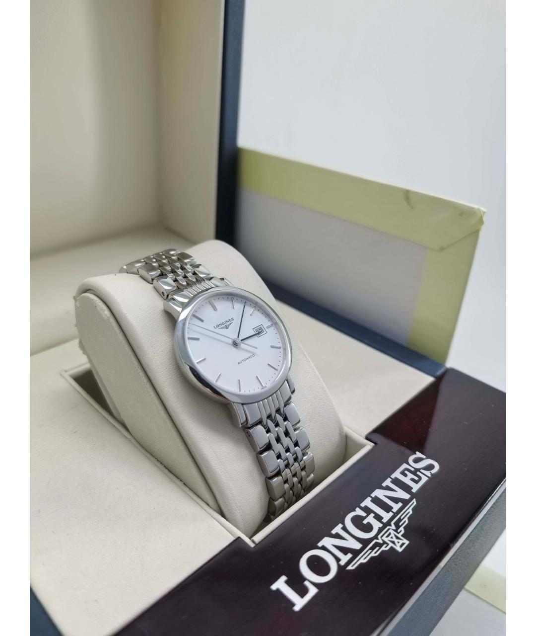 LONGINES Белые металлические часы, фото 3