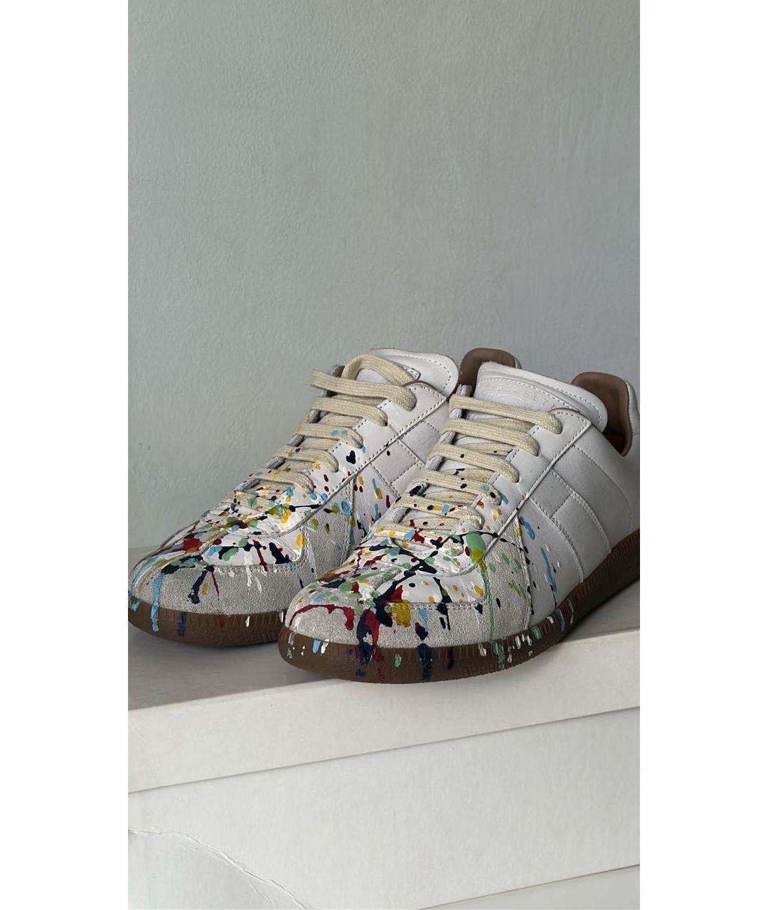 MAISON MARGIELA Белые кожаные кеды, фото 5