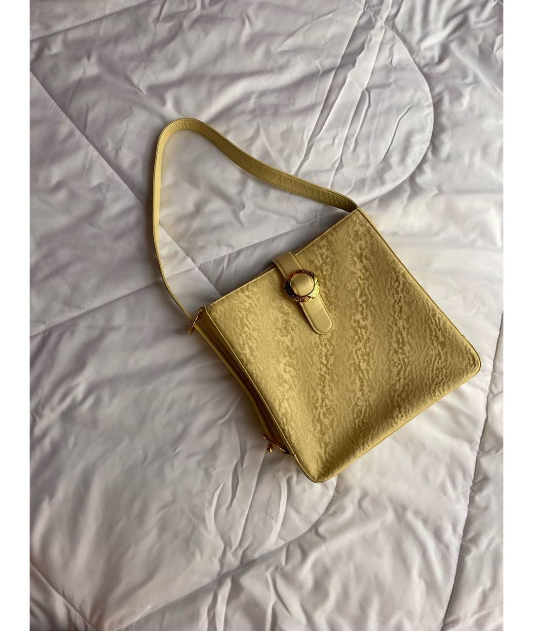 COURREGES Желтая кожаная сумка через плечо, фото 2