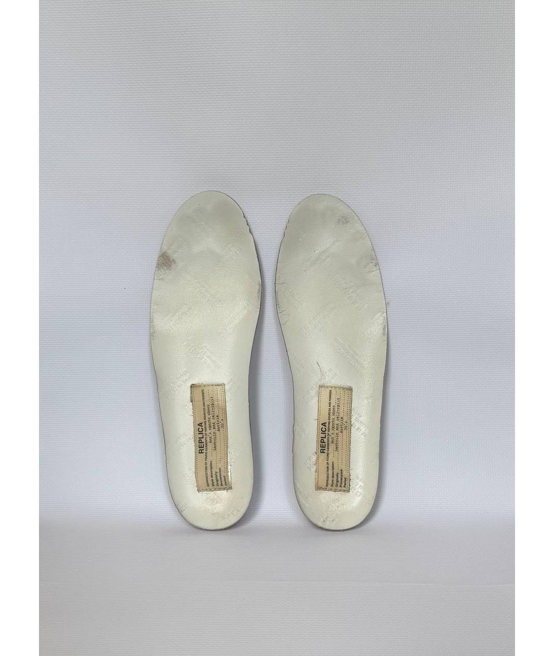 MAISON MARGIELA Коричневые кожаные кеды, фото 7