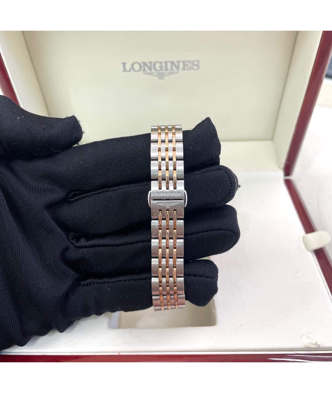 LONGINES Белые часы из розового золота, фото 5