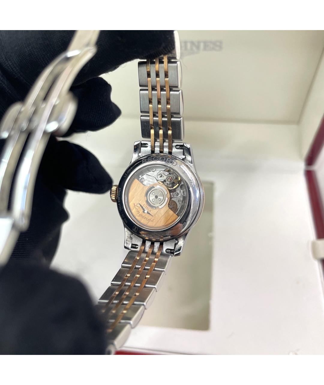 LONGINES Белые часы из розового золота, фото 4