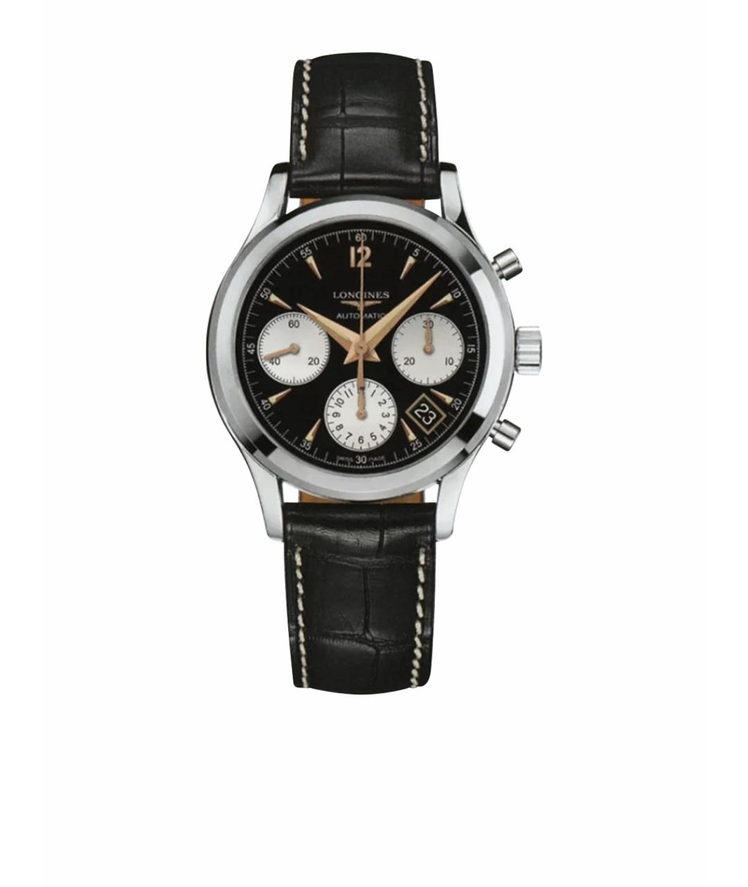 LONGINES Черные металлические часы, фото 1