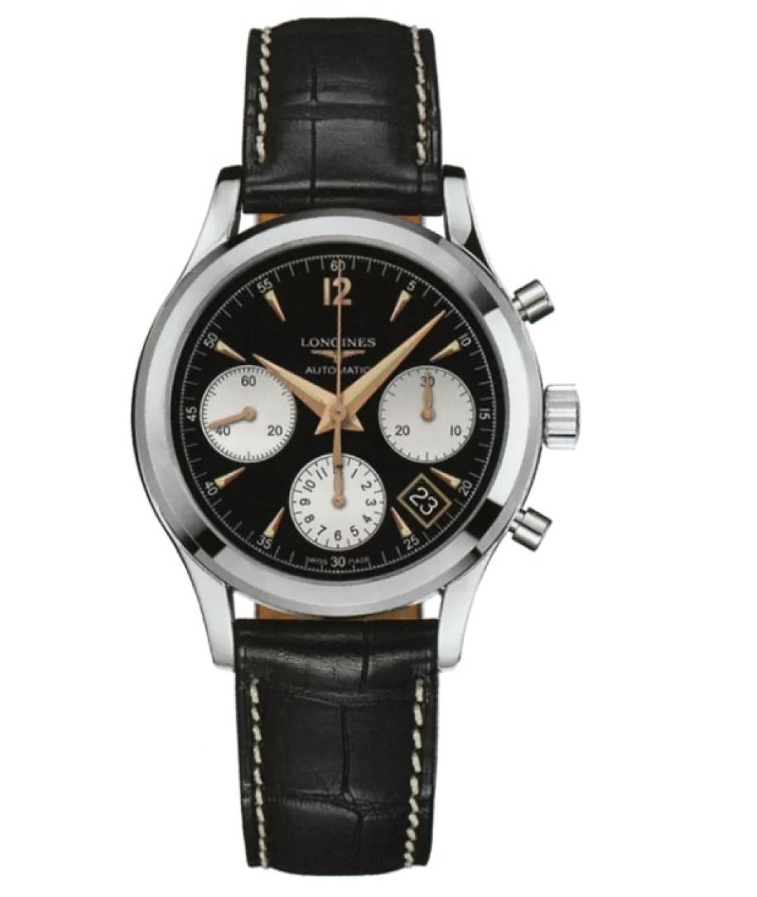 LONGINES Черные металлические часы, фото 7