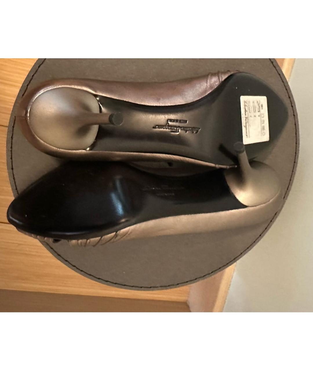 FERRAGAMO Коричневые кожаные туфли, фото 4