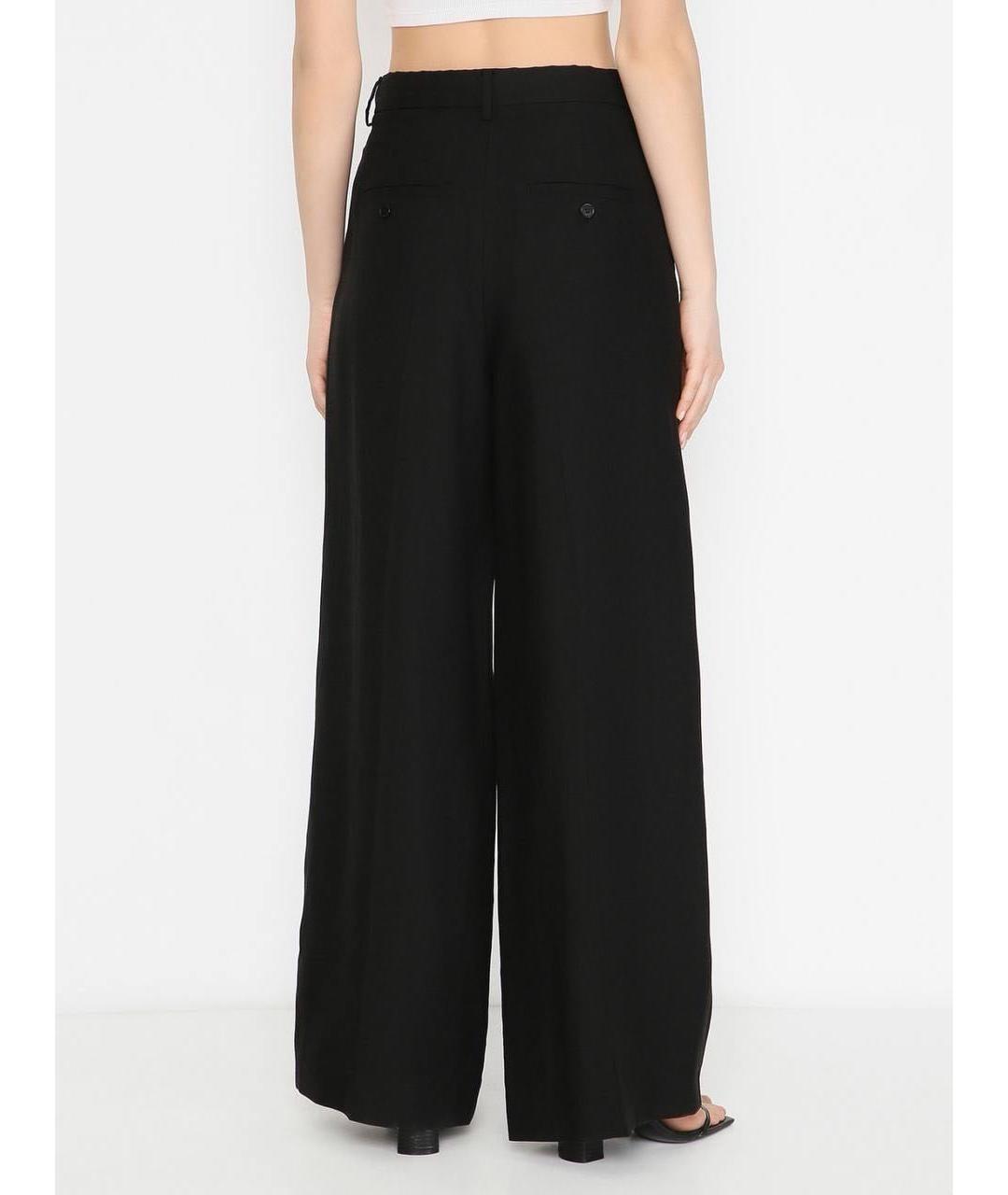 WEEKEND MAX MARA Черные брюки широкие, фото 3