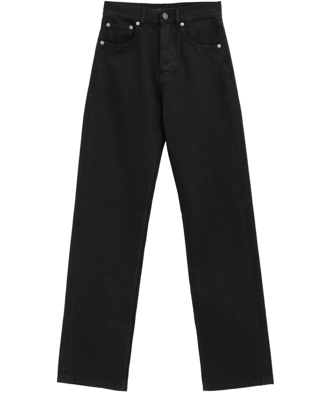 PHOEBE PHILO Черные хлопковые прямые джинсы, фото 1