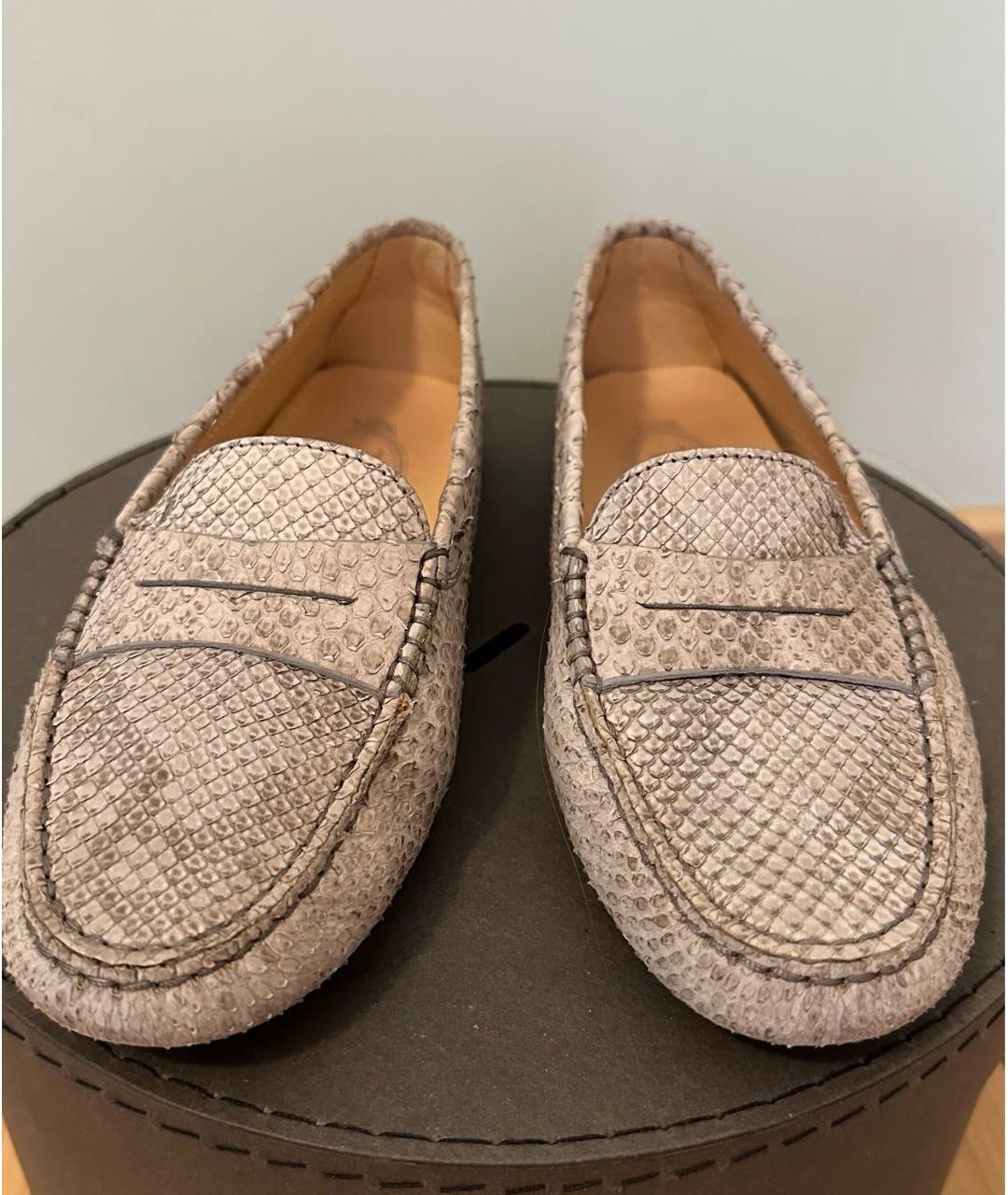 TOD'S Бежевые кожаные мокасины, фото 2