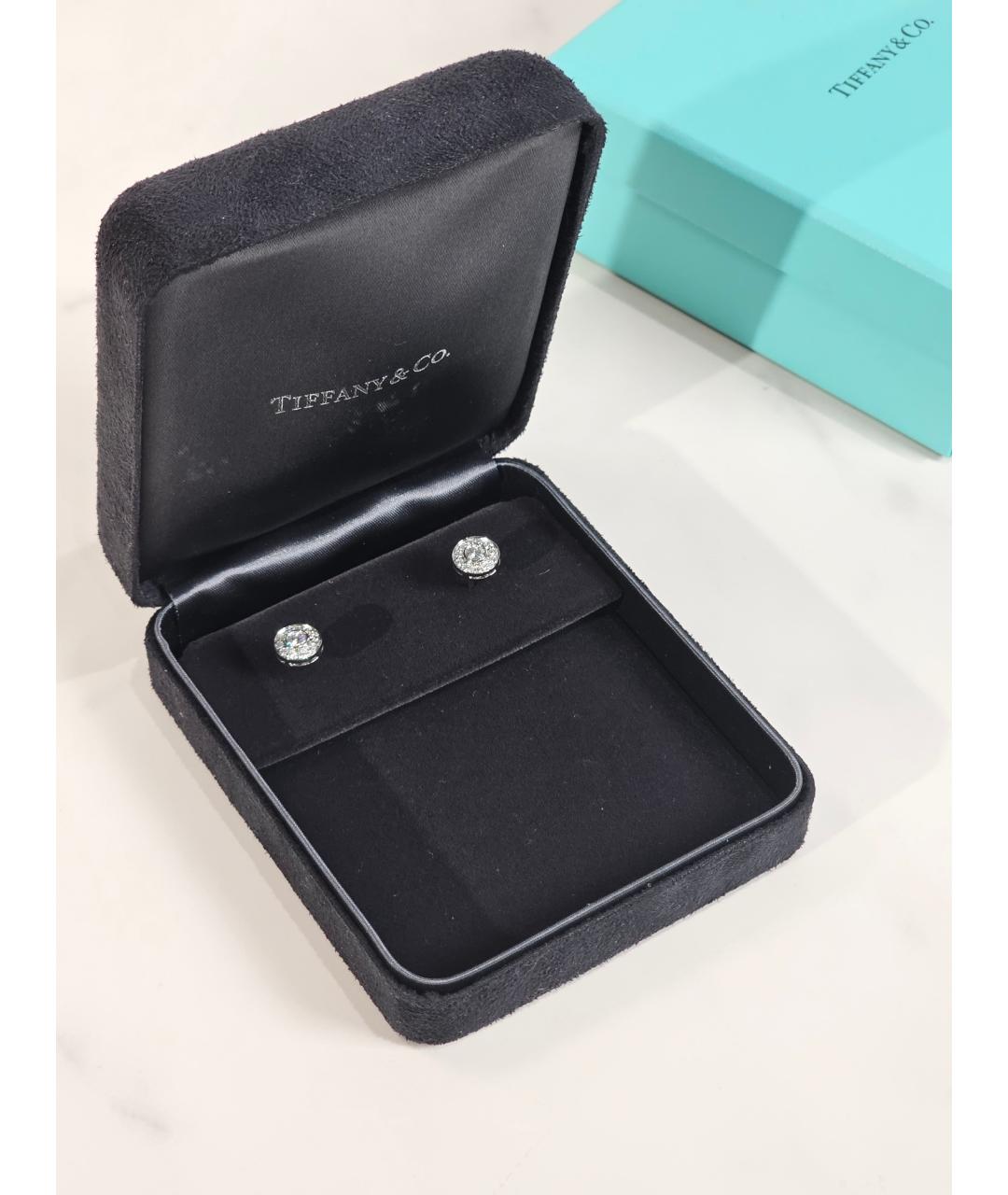 TIFFANY&CO Серебряные платиновые серьги, фото 2