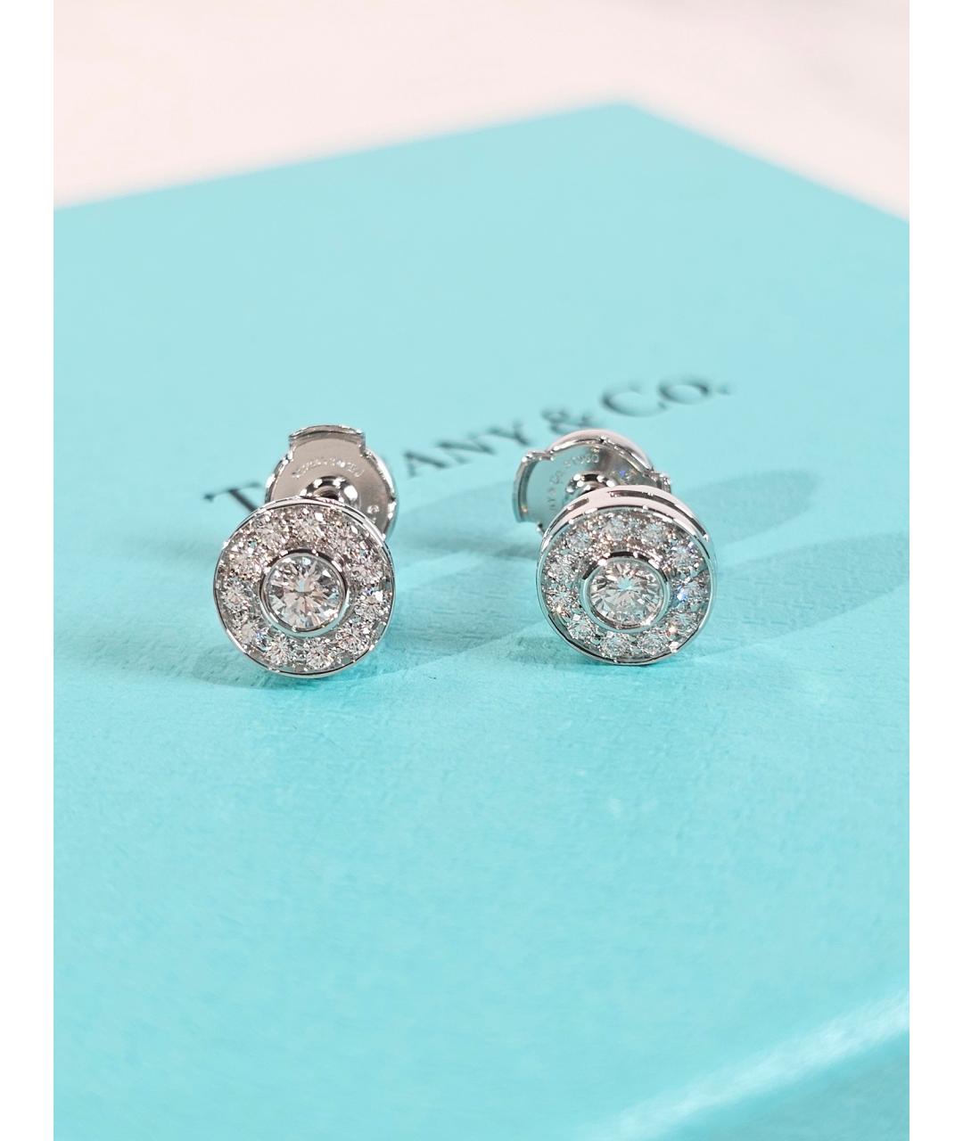 TIFFANY&CO Серебряные платиновые серьги, фото 3