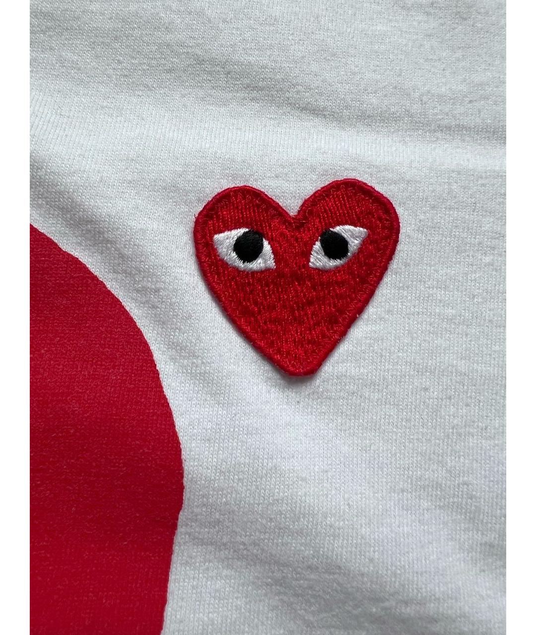 COMME DES GARÇONS Белая хлопковая футболка, фото 3