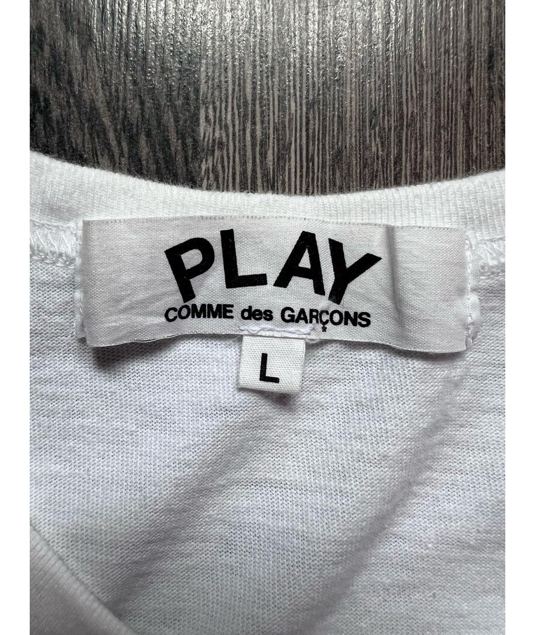 COMME DES GARÇONS Белая хлопковая футболка, фото 4