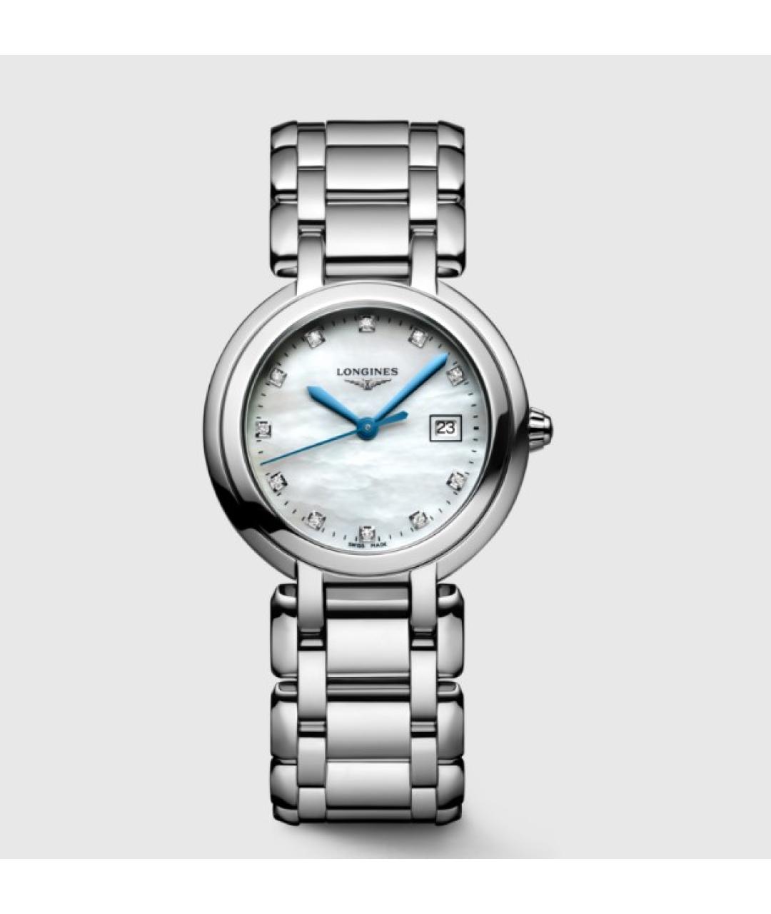 LONGINES Белые металлические часы, фото 9