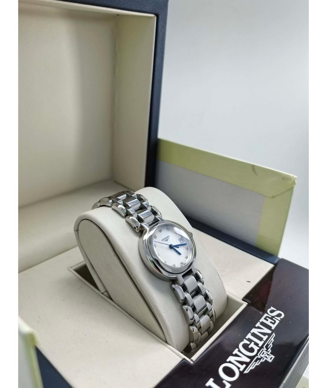 LONGINES Белые металлические часы, фото 6