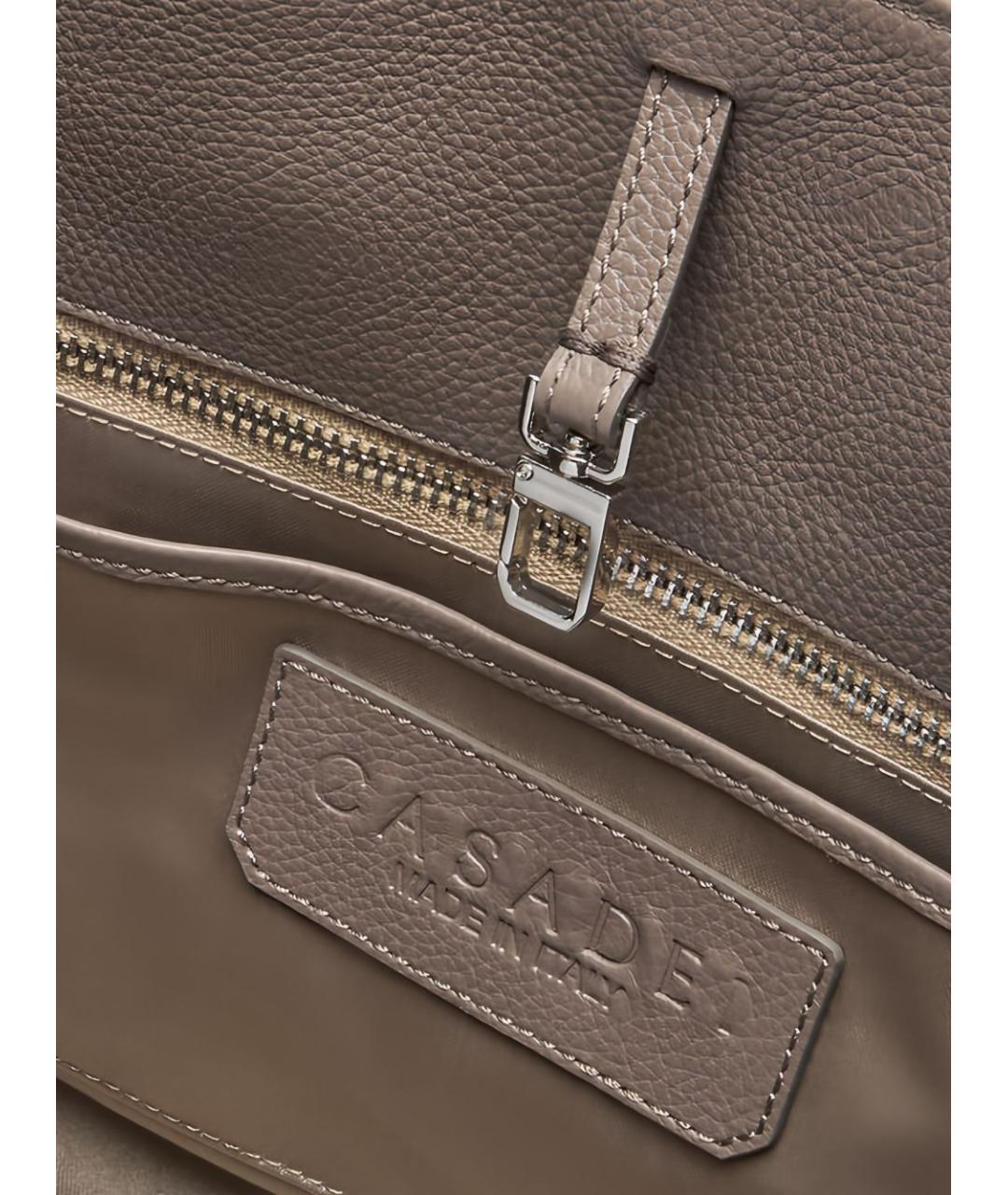 CASADEI Коричневая кожаная сумка тоут, фото 3