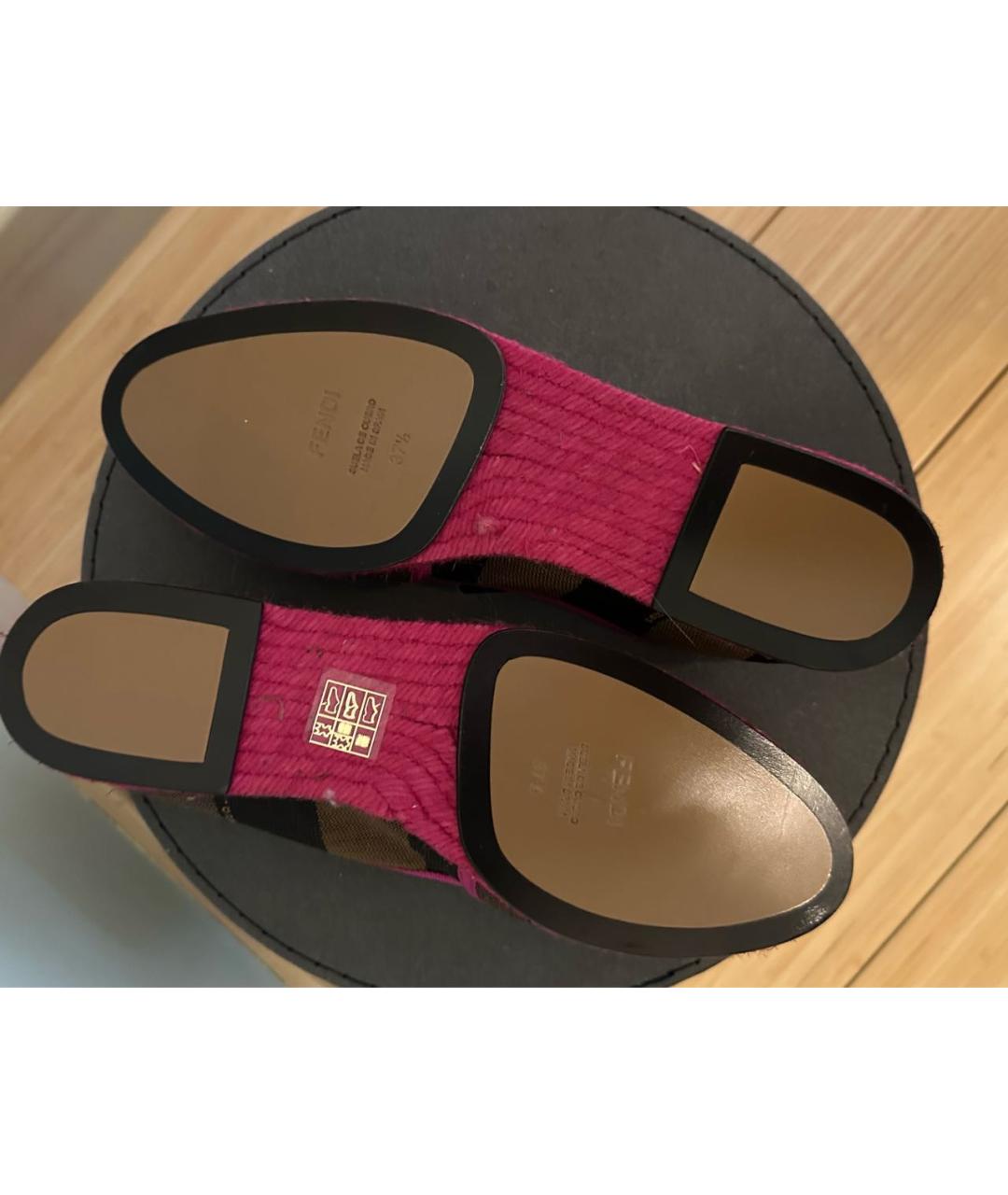 FENDI Мульти текстильные эспадрильи, фото 4